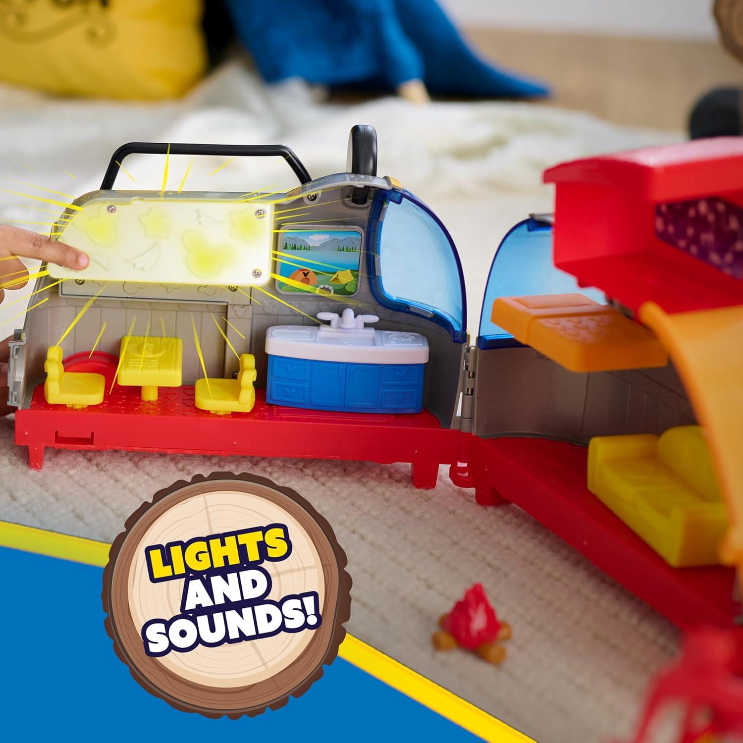 Mickey Mouse Disney Junior Happy Camper Lights and Sounds Playset, 10-Pieces, Kids Toys for Ages 3 Up by Just Play