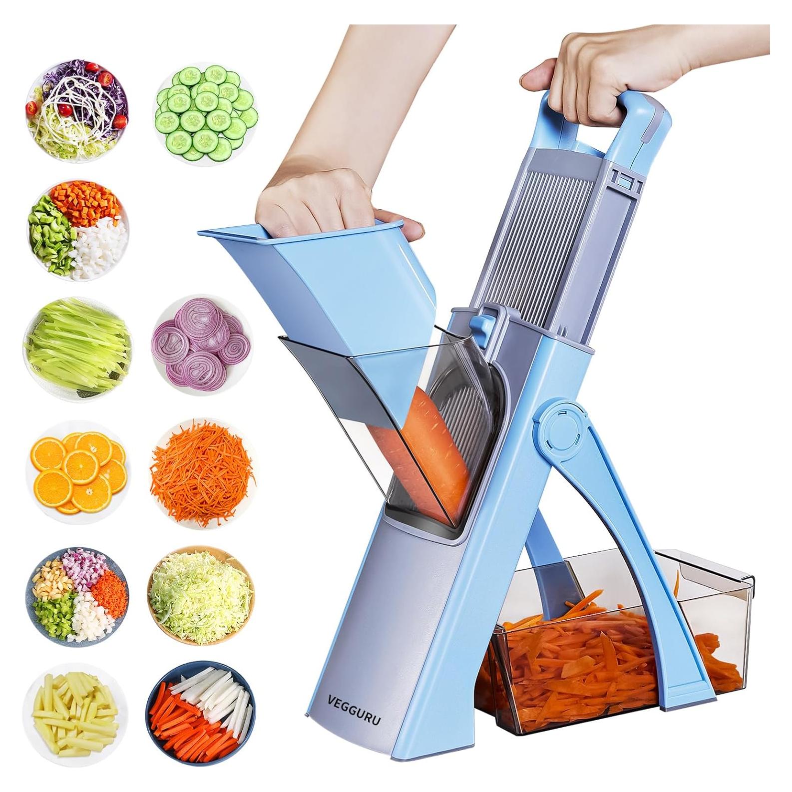 Cortador de Verduras VEGGURU Mandolina Ajustable 2023