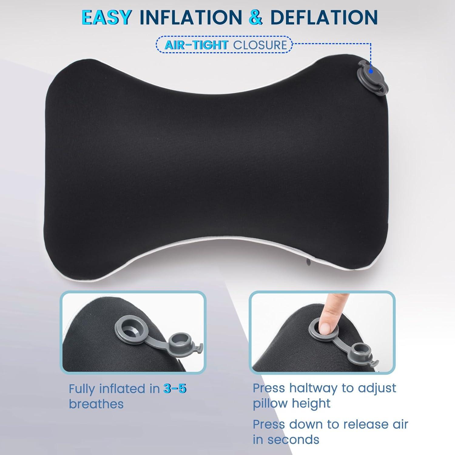 Almohada Inflable de Cuello Keemall para Auto - Soporte Ergonómico