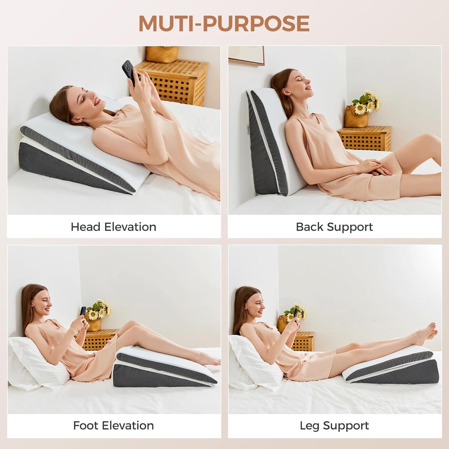 Almohada en Cuña Vekkia 2 Piezas Ajustable Espuma Memoria