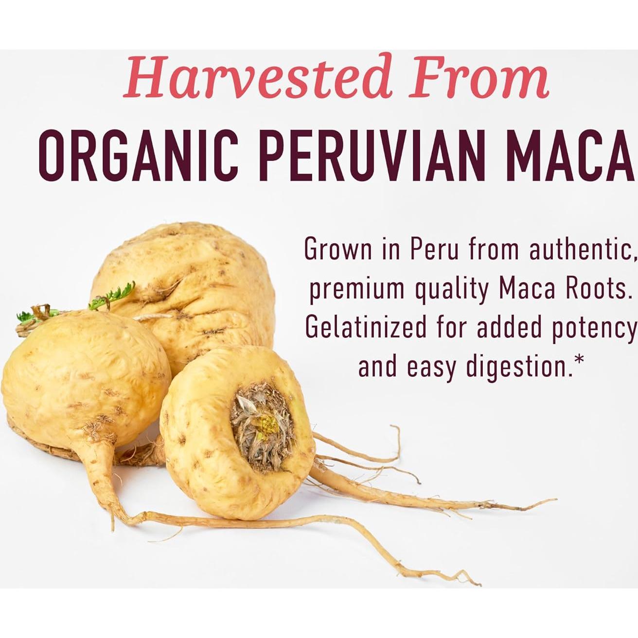 Cápsulas de Maca Orgánica para Mujeres SMNutrition 2250MG