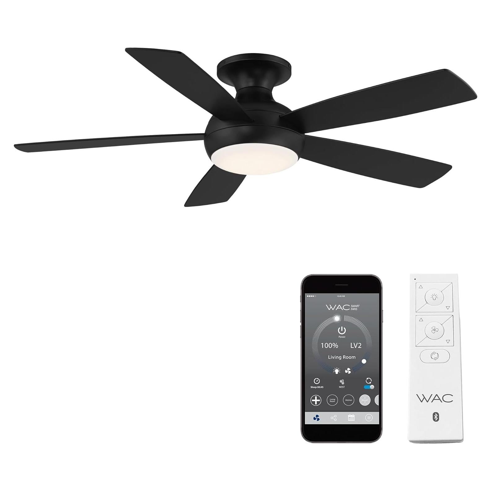 Ventilador de Techo WAC Odyssey 132cm Inteligente LED Control Remoto