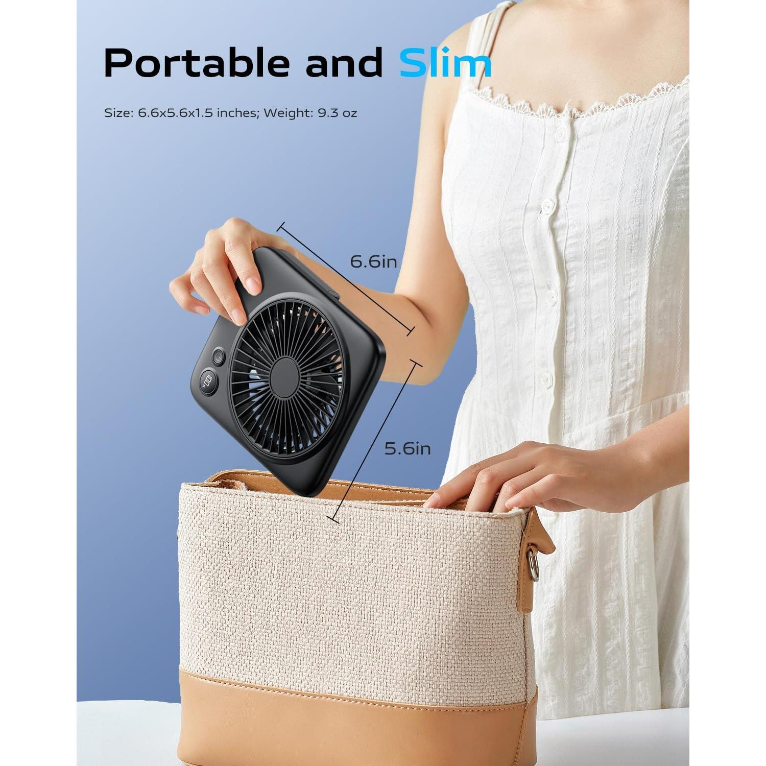 Ventilador de Escritorio Otlonpe S-F16A 16.5 cm Recargable USB