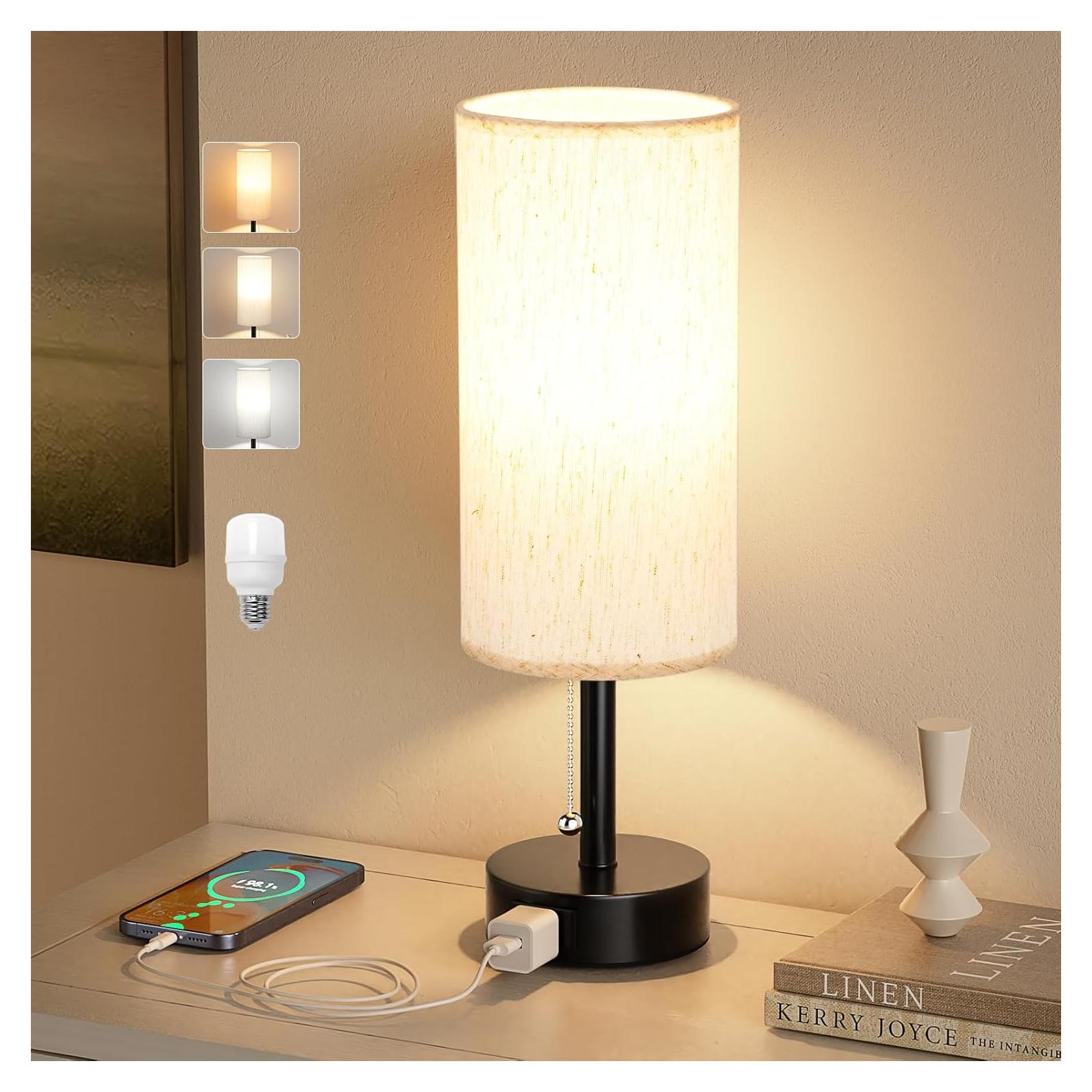 Lámpara de Mesa Fenmzee con 3 Temperaturas y Enchufe AC