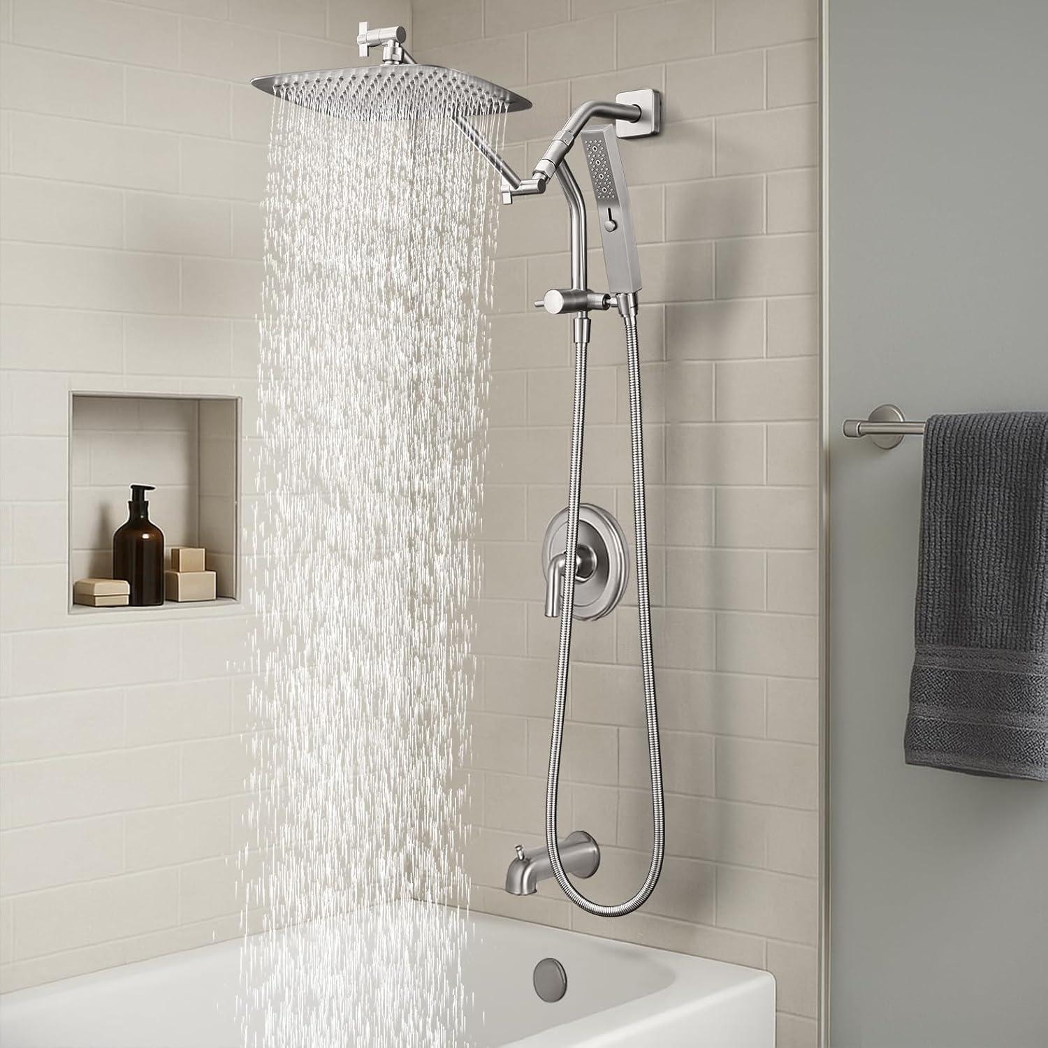 Cabezal de Ducha G-Promise 10" Metal Niquelado con Masaje