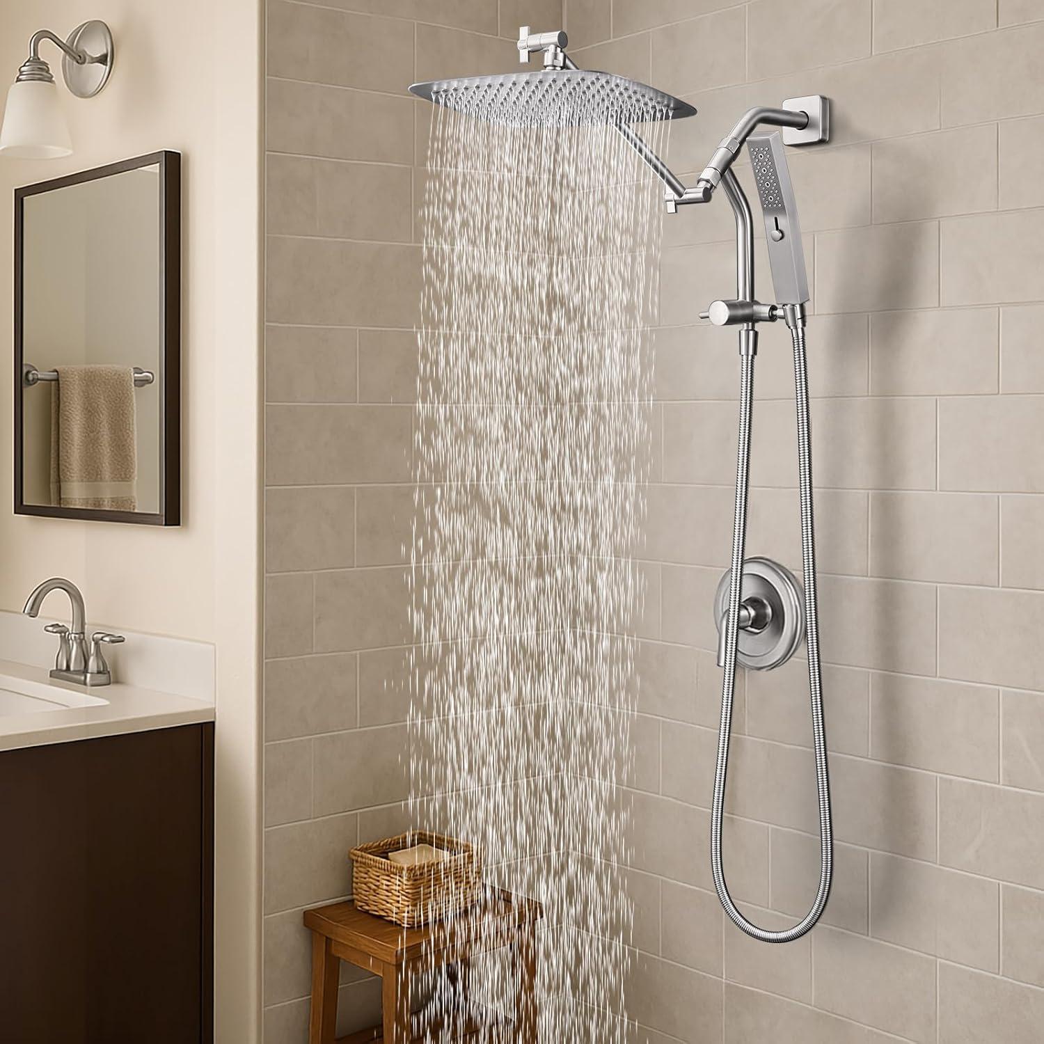 Cabezal de Ducha G-Promise 10" Metal Niquelado con Masaje