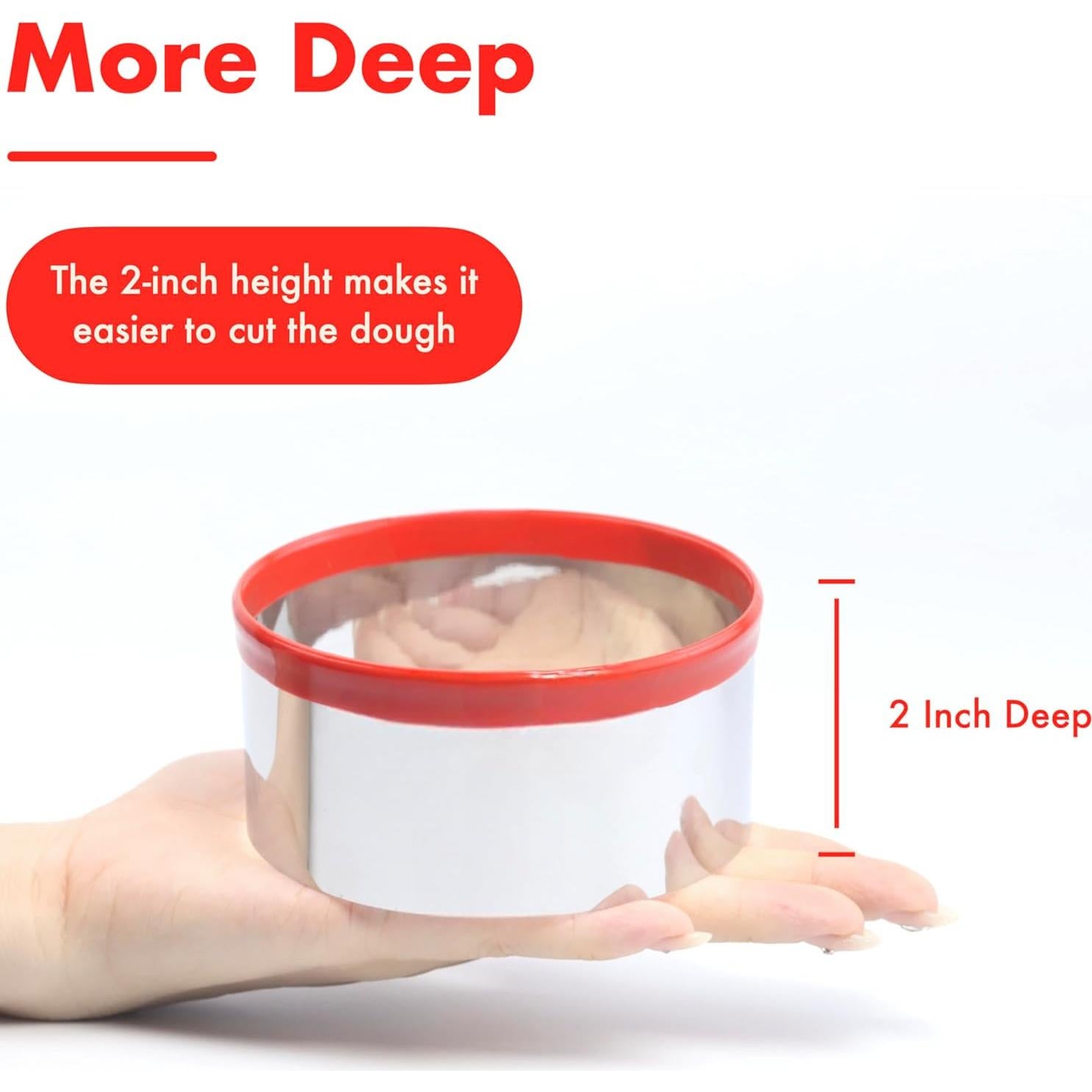 Cortador de Galletas Redondo Grande COOKIEQUE 12.7 cm Acero Inoxidable