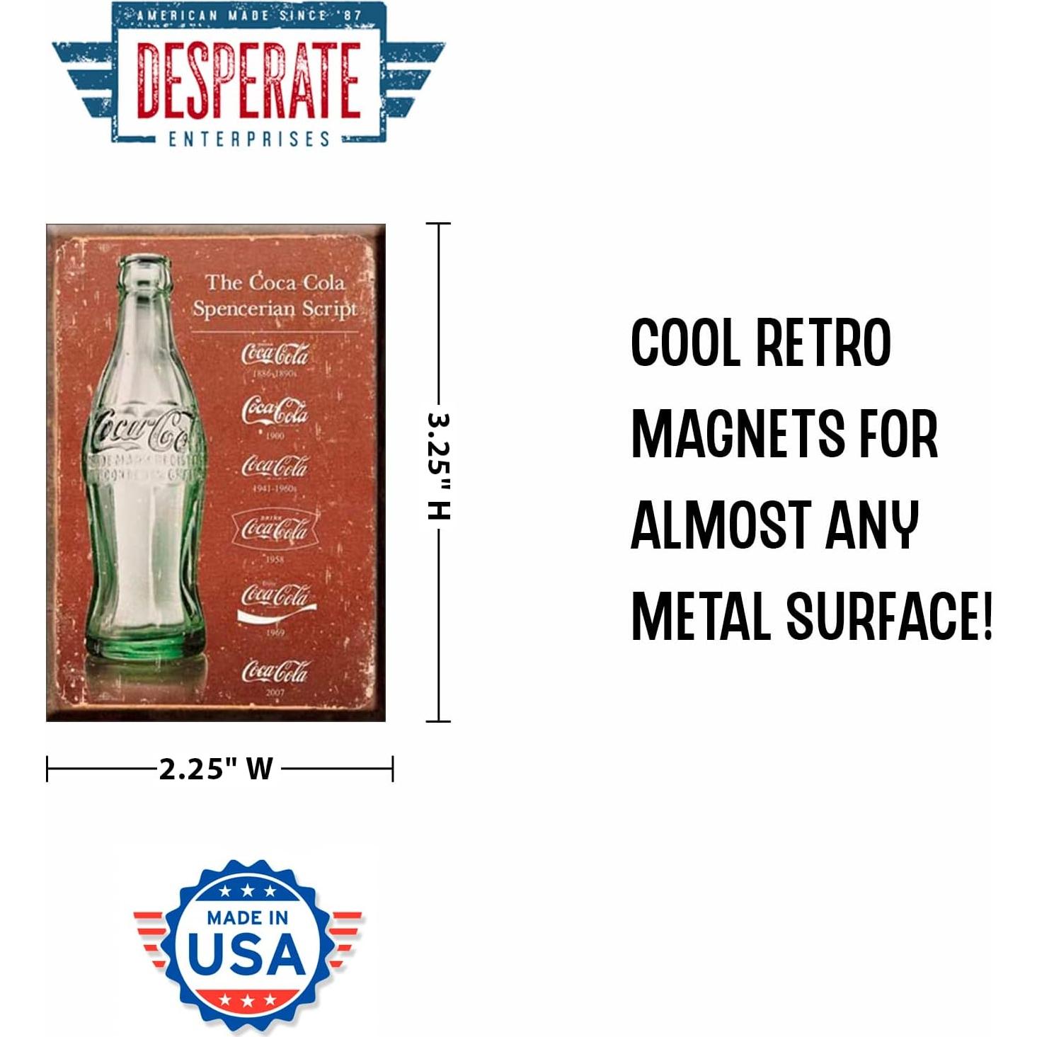 Imán de Refrigerador Desperate Enterprises Coca-Cola Script