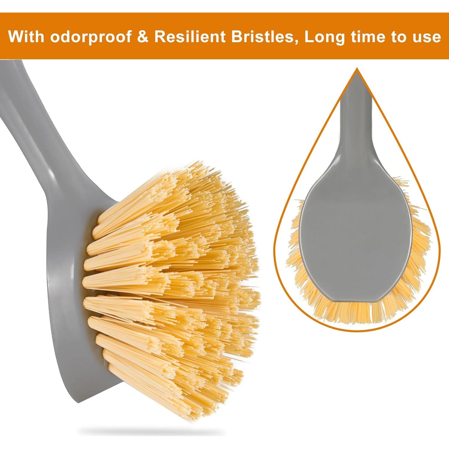 Paquete de 2 cepillos de cocina FunCee con mango de bambú