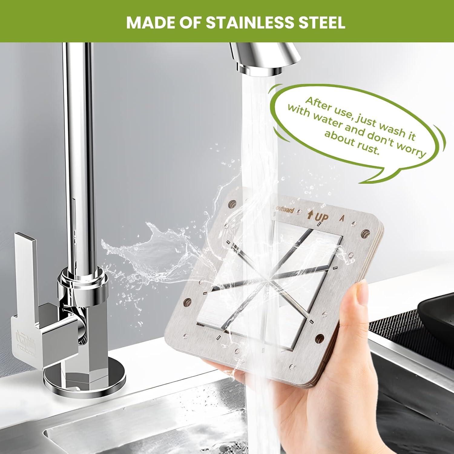 Cortador de Papas Fritas Eléctrico Flyseago 4 Cuchillas Acero