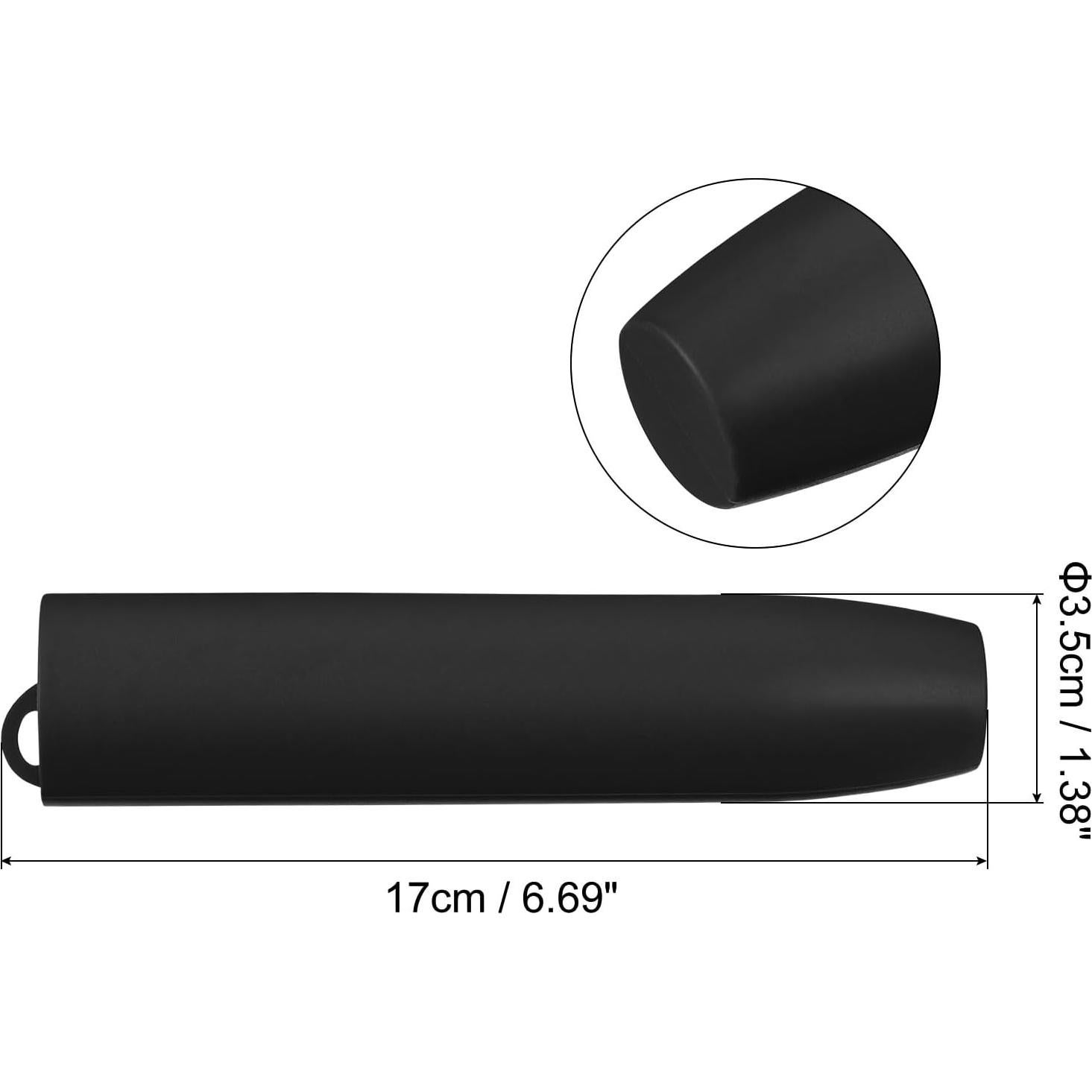 uxcell Silicone Garlic Peeler Tube, 2Pcs Garlic Roller Peeling Tube Garlic Cloves Skin Remover for Useful Kitchen Tools, Black