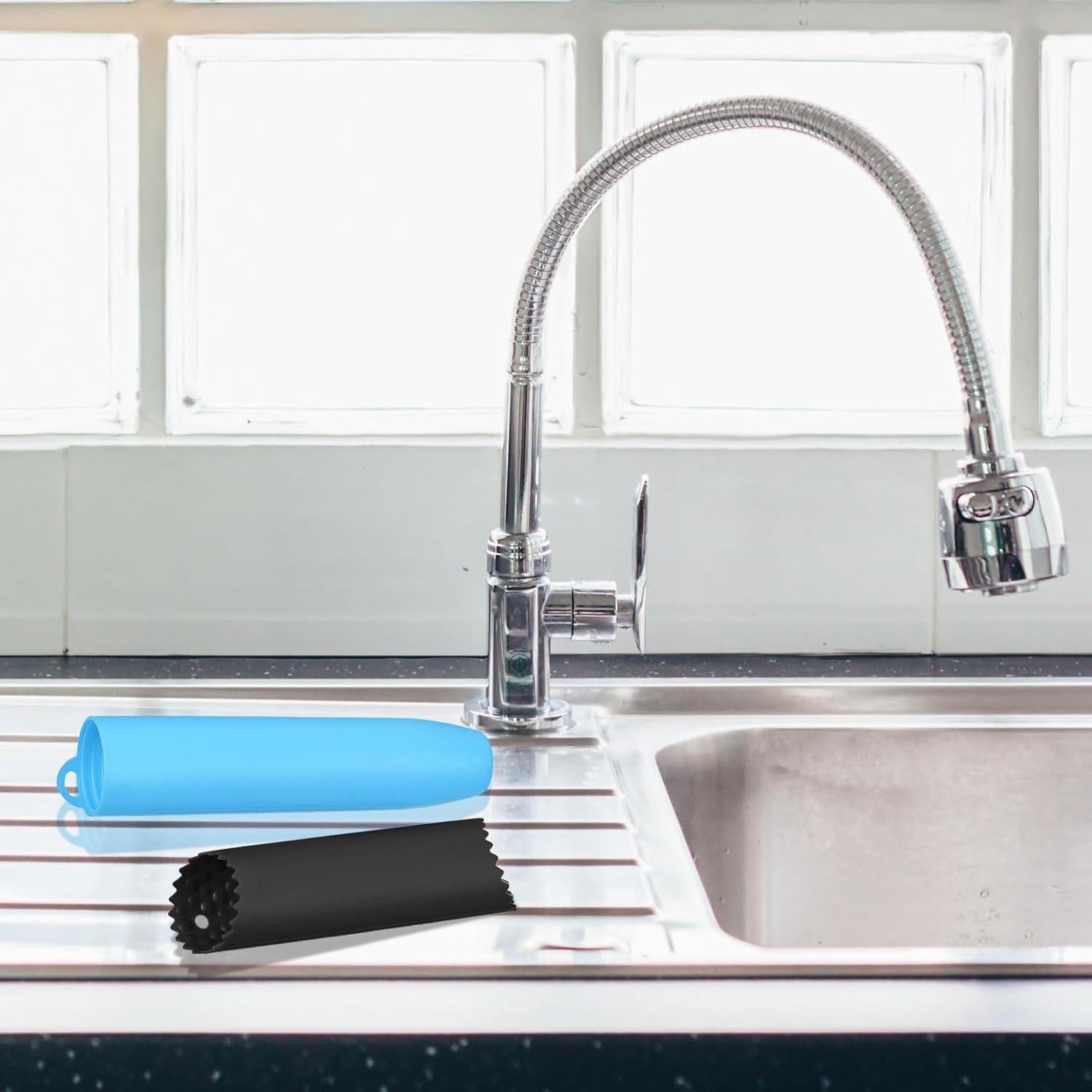 uxcell Silicone Garlic Peeler Tube, 2Pcs Garlic Roller Peeling Tube Garlic Cloves Skin Remover for Useful Kitchen Tools, Black