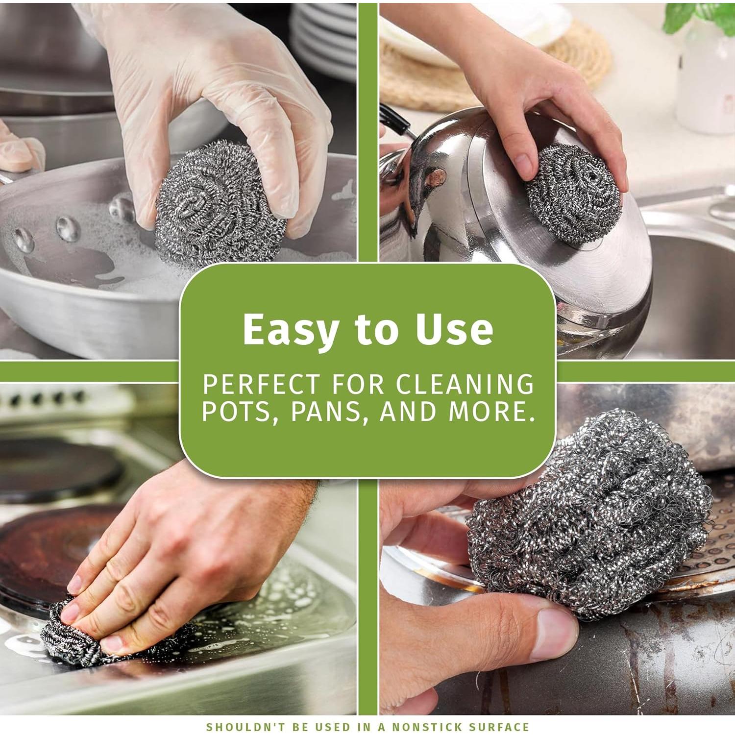 Almohadillas de Limpieza Brheez 100g - Paquete de 12 Estropajos