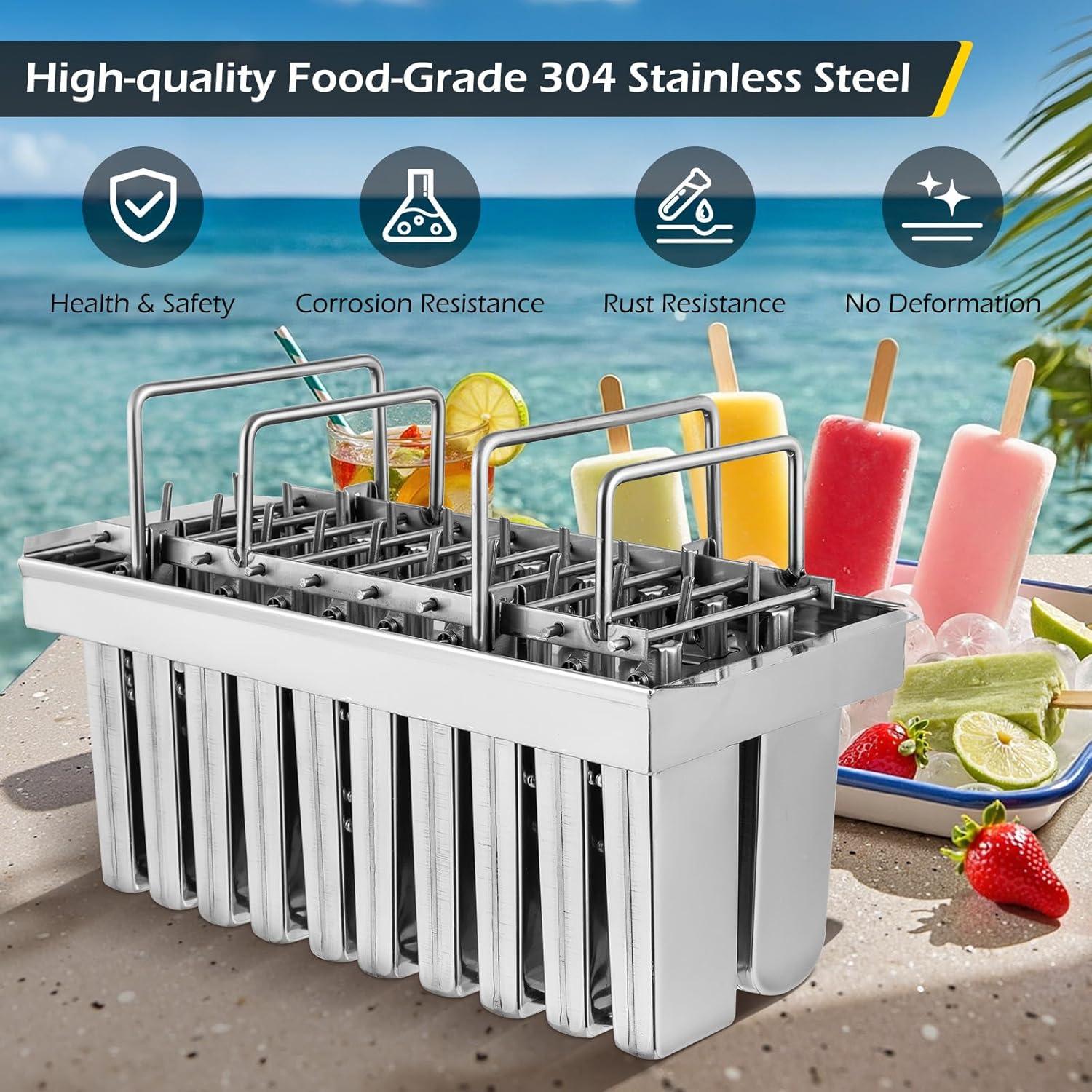 Moldes de Paletas Dyna-Living 20PCS Acero Inoxidable 108ml/115ml