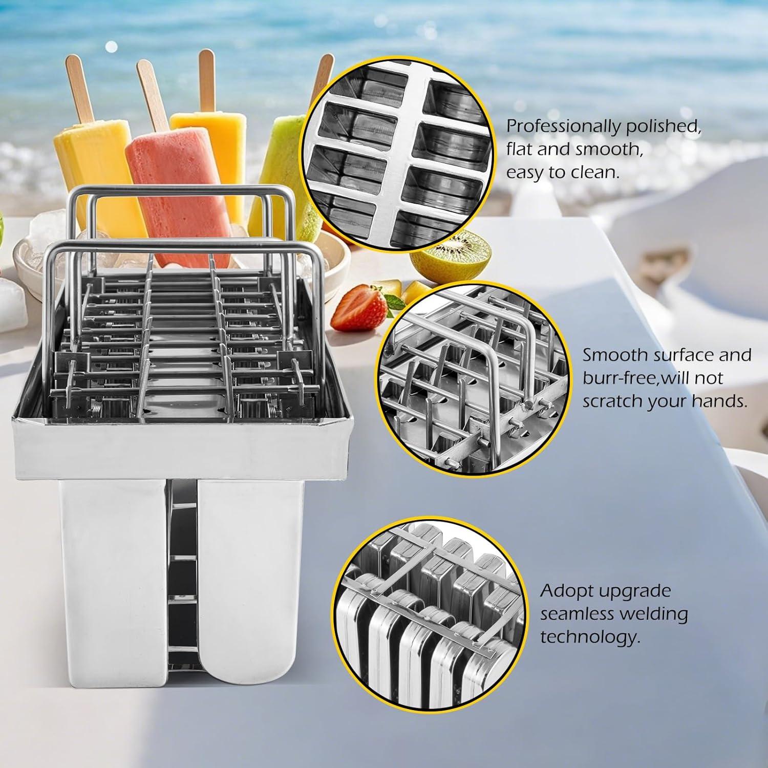 Moldes de Paletas Dyna-Living 20PCS Acero Inoxidable 108ml/115ml