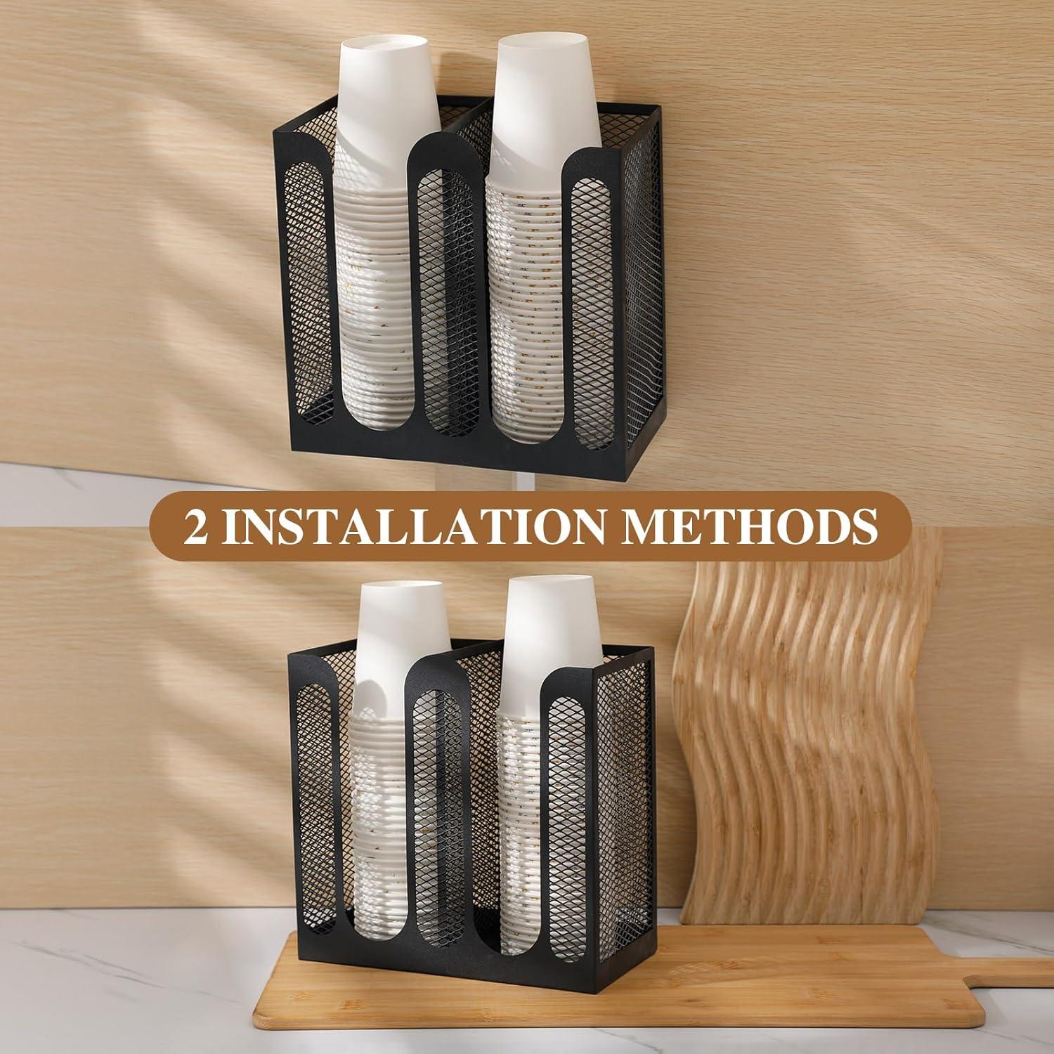 Soporte de Tazas Maxcheck de Malla Metálica 2 Compartimentos