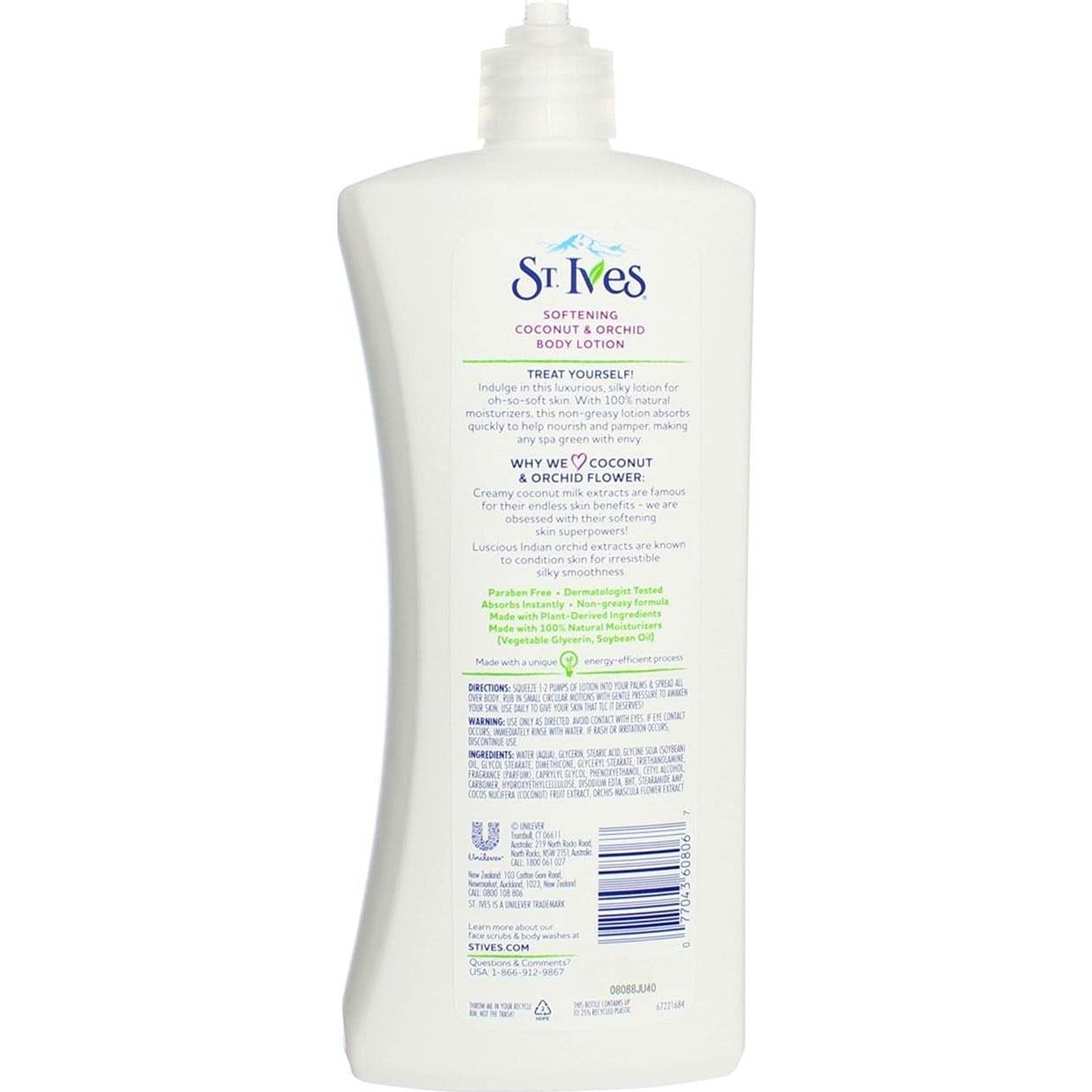 Loción Corporal Suavizante St. Ives Coco y Orquídea 595 g