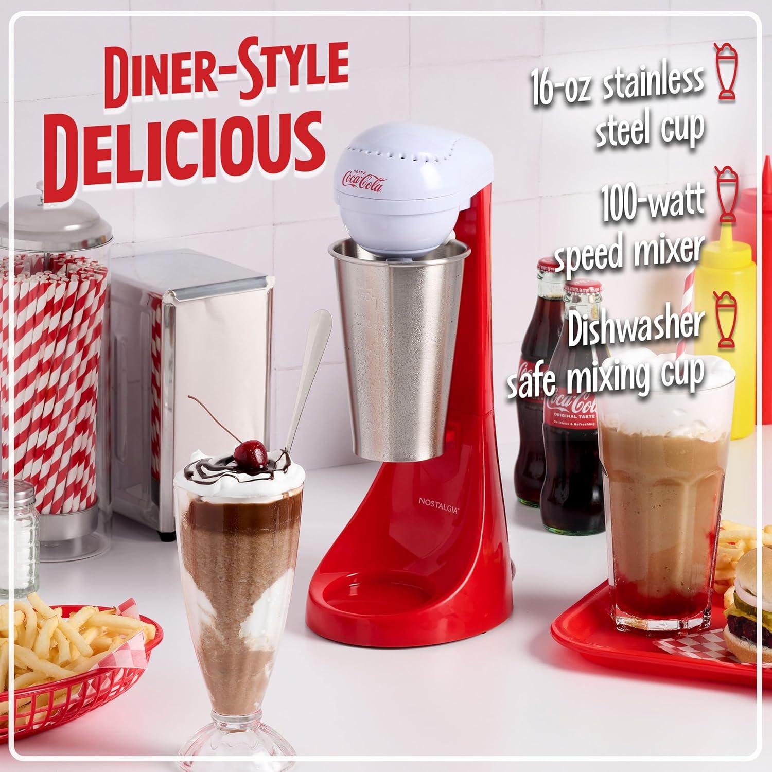 Batidora de Malteadas Nostalgia Coca-Cola 100W 0.47L Roja