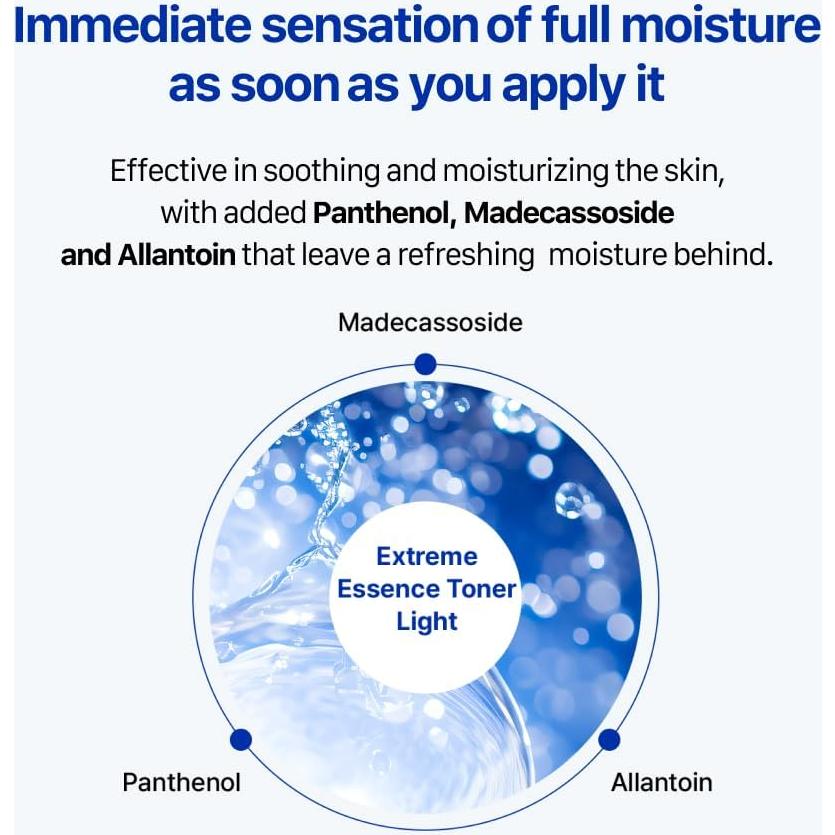 Real Barrier Extreme Essence Toner Light 6.76 Fl Oz | Hyaluronic Acid Panthenol Face Moisturizer for Sensitive Dry Skin | Soothing & Hydrating Moisturizing Toner for Face | Korean Skin Care