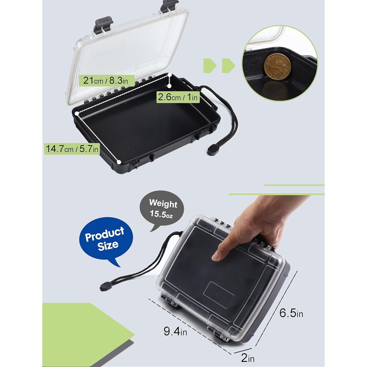 Caja Secadora Impermeable YVUDW 8010 para Kayak 23.9x16.5cm