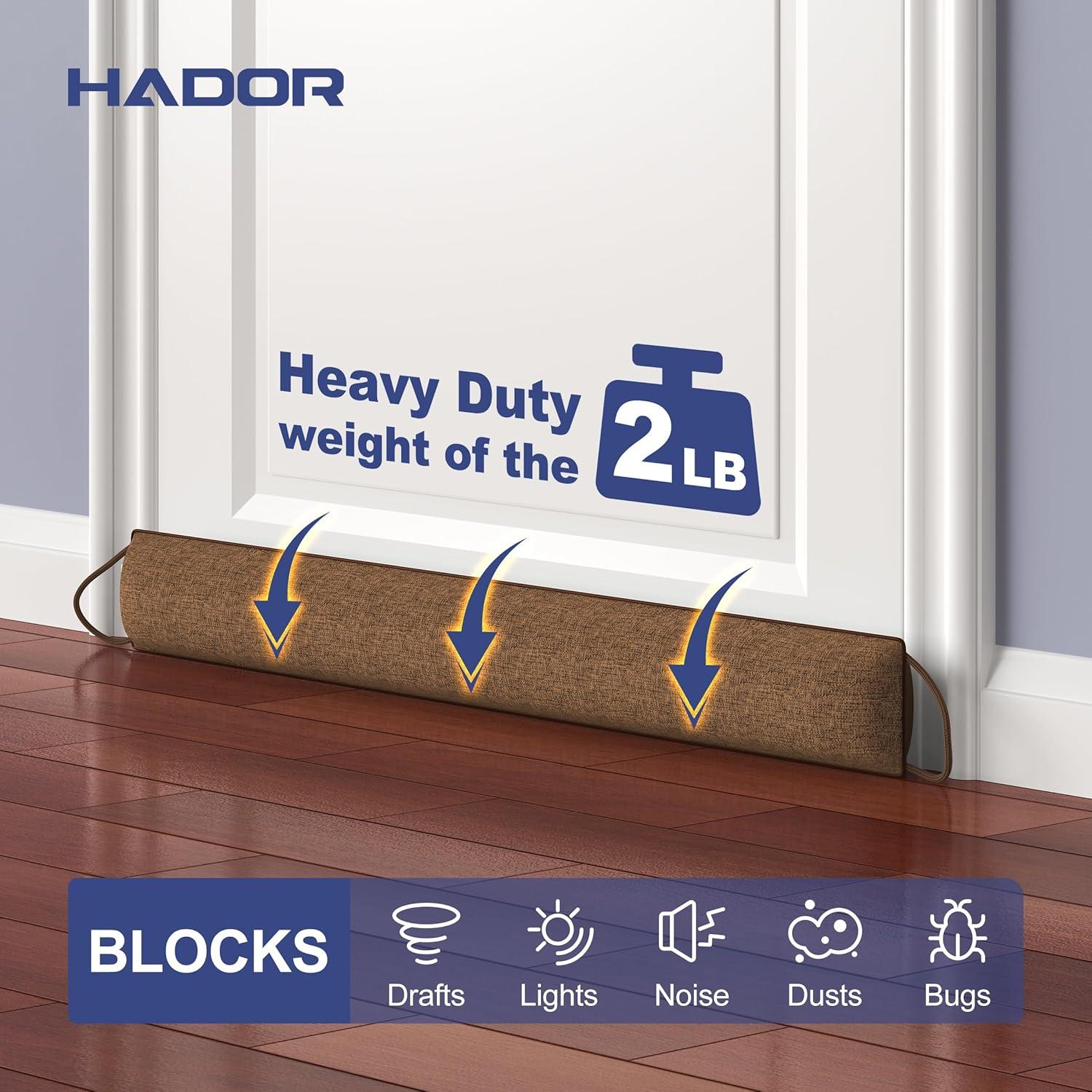 Tapón para Corrientes de Aire HADOR 76 cm Marrón - Bloqueador de Ruido y Frío