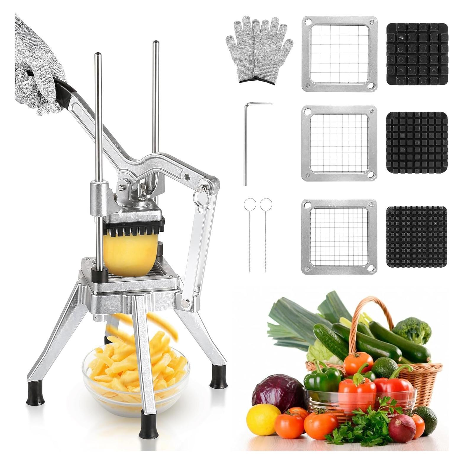 Picador de Verduras WICHEMI Comercial con 3 Cuchillas