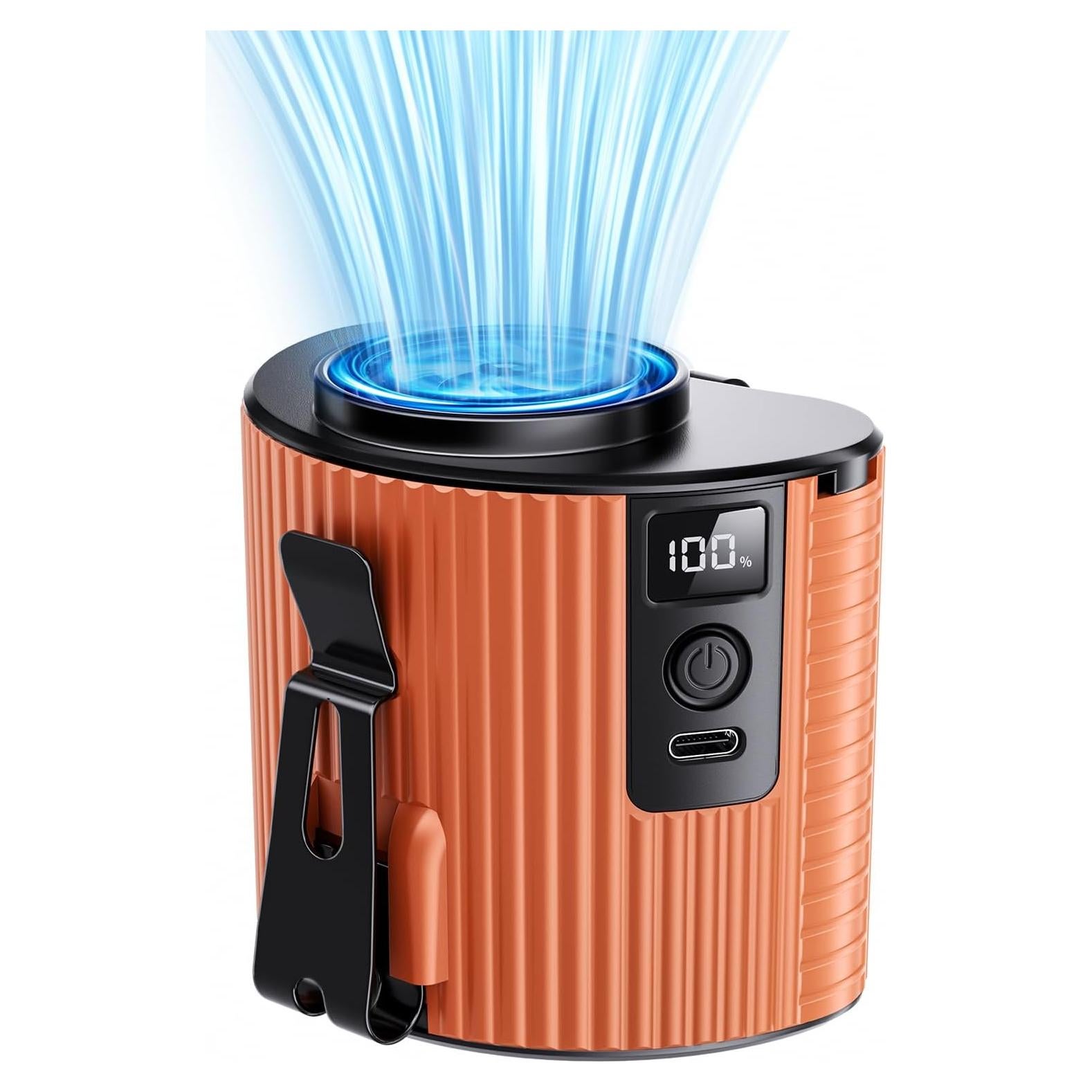 Ventilador Portátil Doublepow K20 Naranja 11000RPM 5 Velocidades