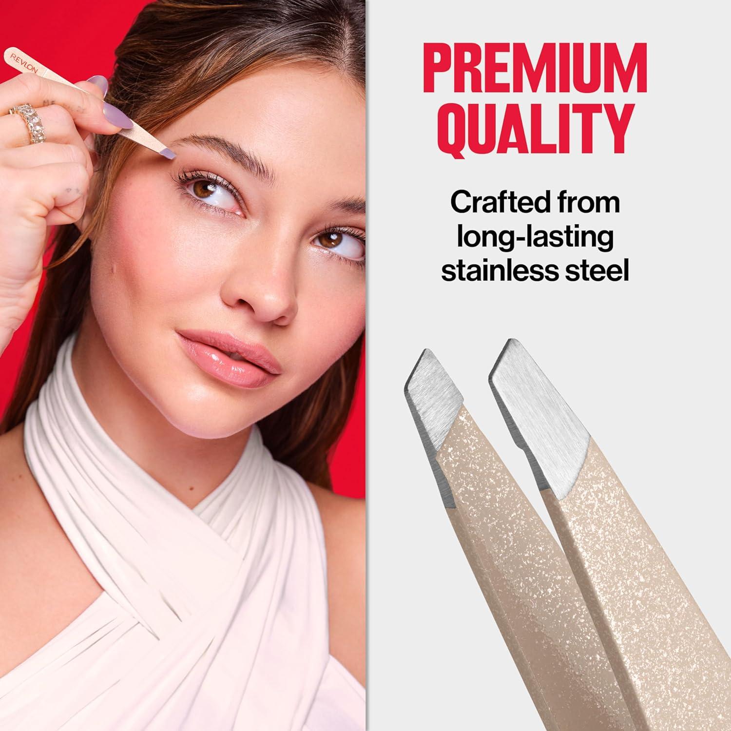 Pinzas en Ángulo Revlon Designer - Precisión Acero Inoxidable