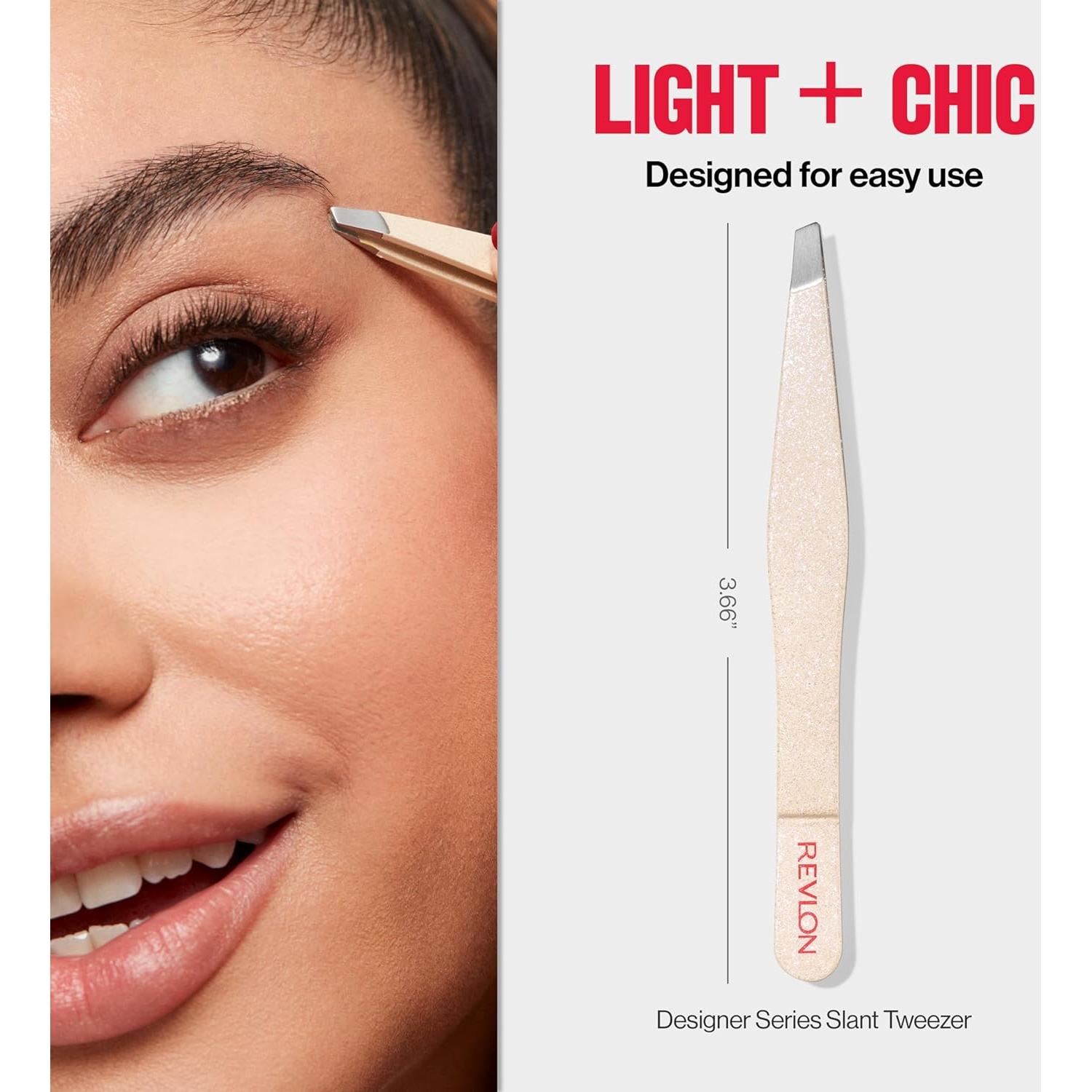 Pinzas en Ángulo Revlon Designer - Precisión Acero Inoxidable