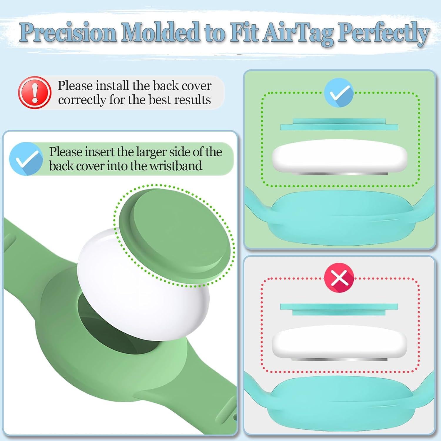 Pulsera Impermeable para Niños Tyanuzz con Soporte AirTag Negro