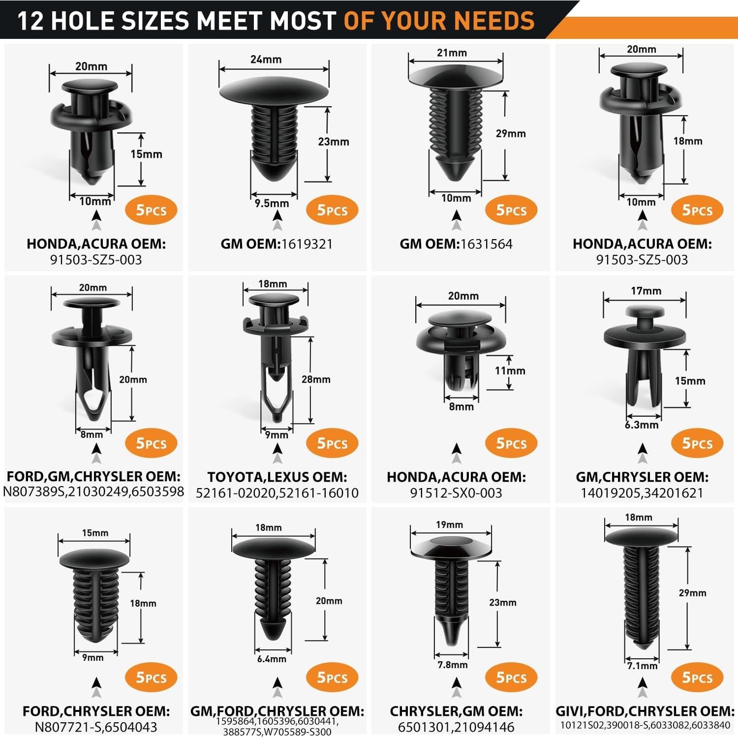 Kit de Herramientas de Remoción de Molduras GOOACC 102Pcs