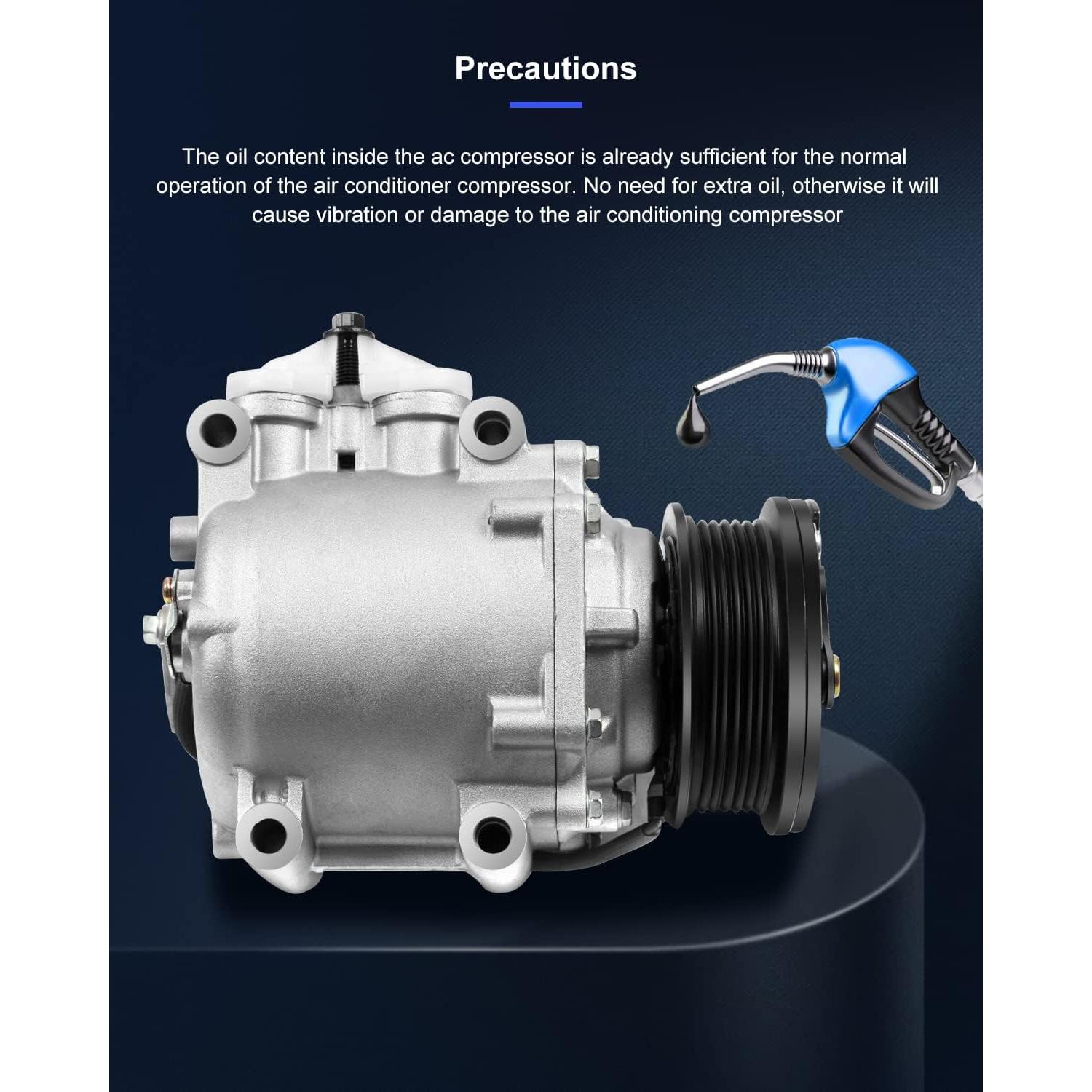 Compresor de Aire Acondicionado ECCPP para Ford 3.0L 2005-2007