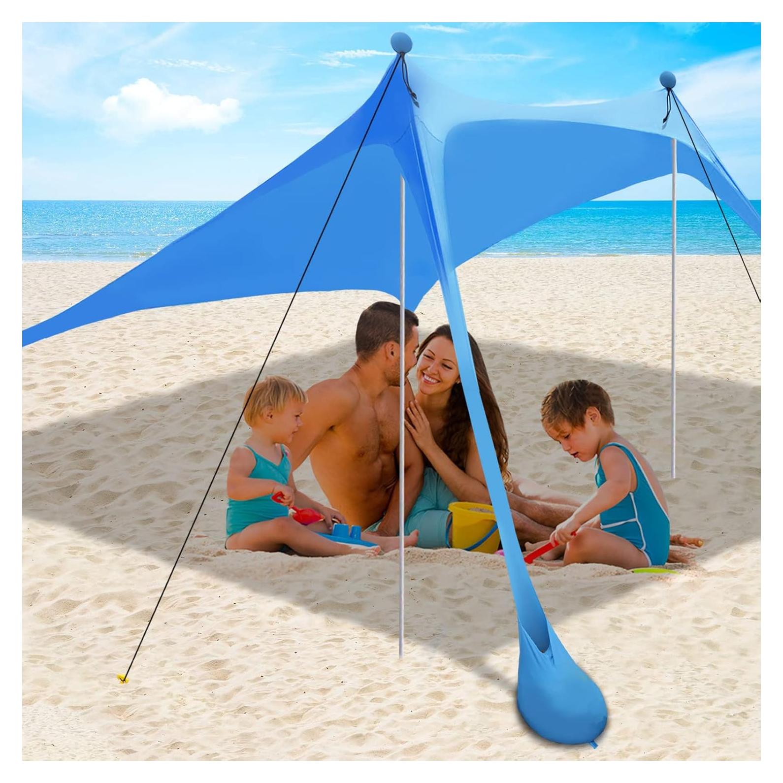Tienda de Playa Canopy 2.29x2.29m Thereugokinexio UV UPF 50+