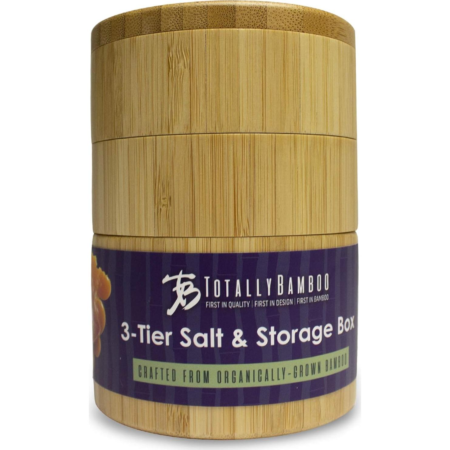 Cajón de Sal Triple Totally Bamboo 3 Niveles Magnético