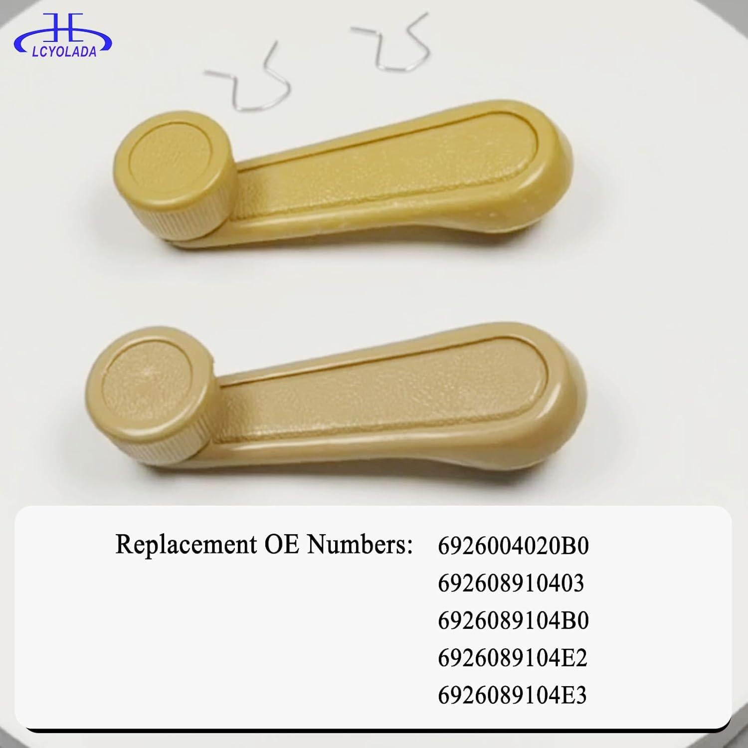 Manija de Manivela de Ventana Lcyolada Beige Texturizado