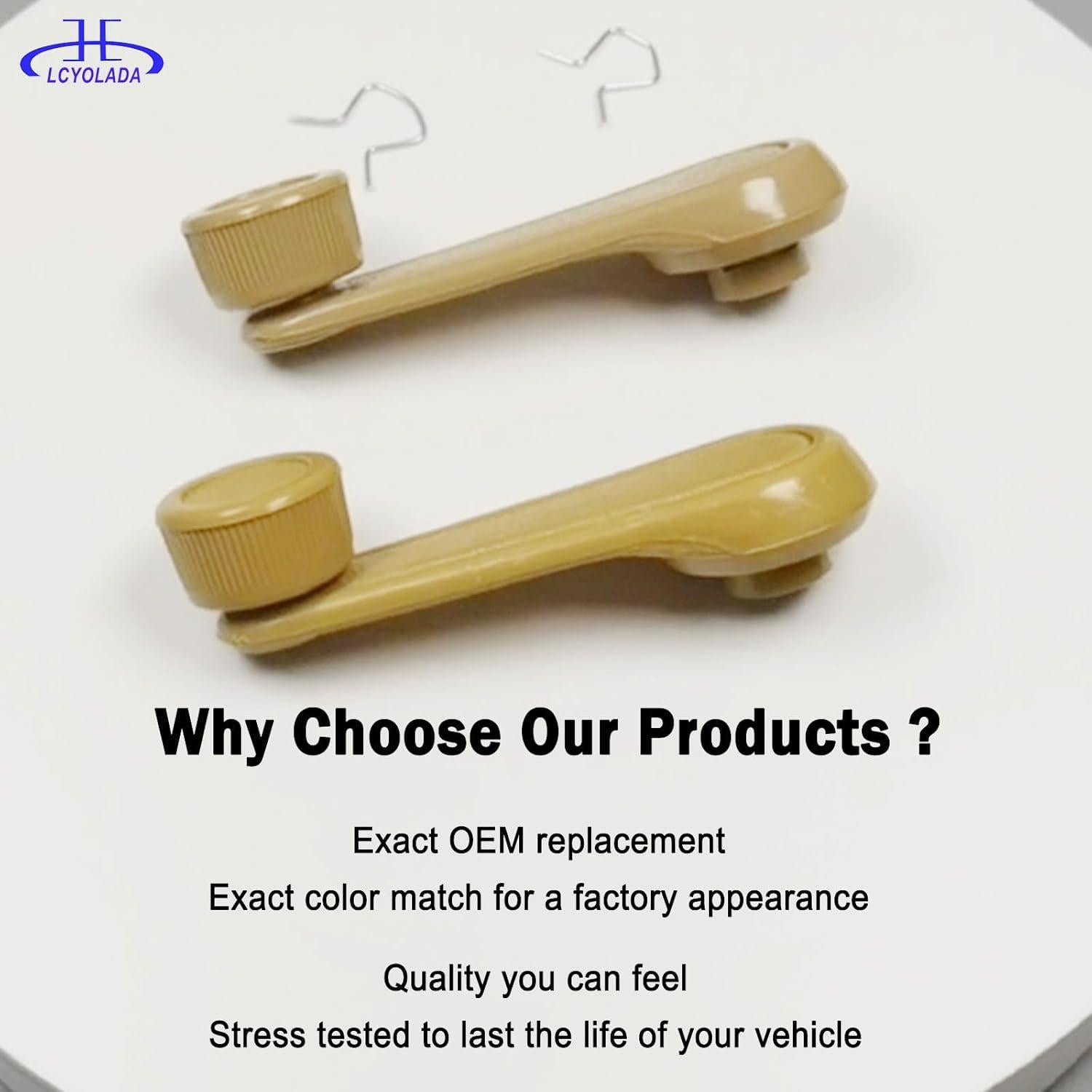 Manija de Manivela de Ventana Lcyolada Beige Texturizado