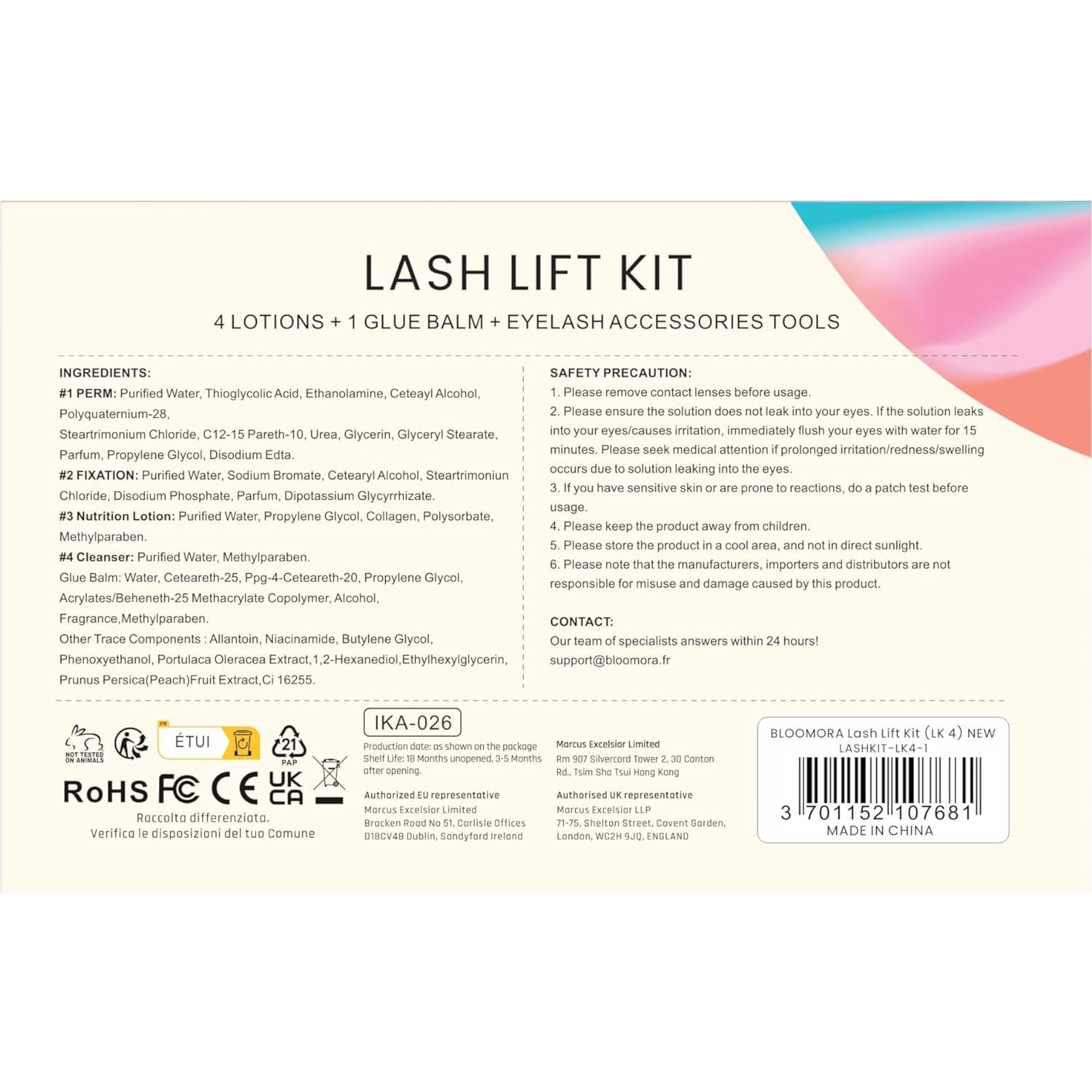 Kit de Elevación de Pestañas Bloomora - 15 Aplicaciones