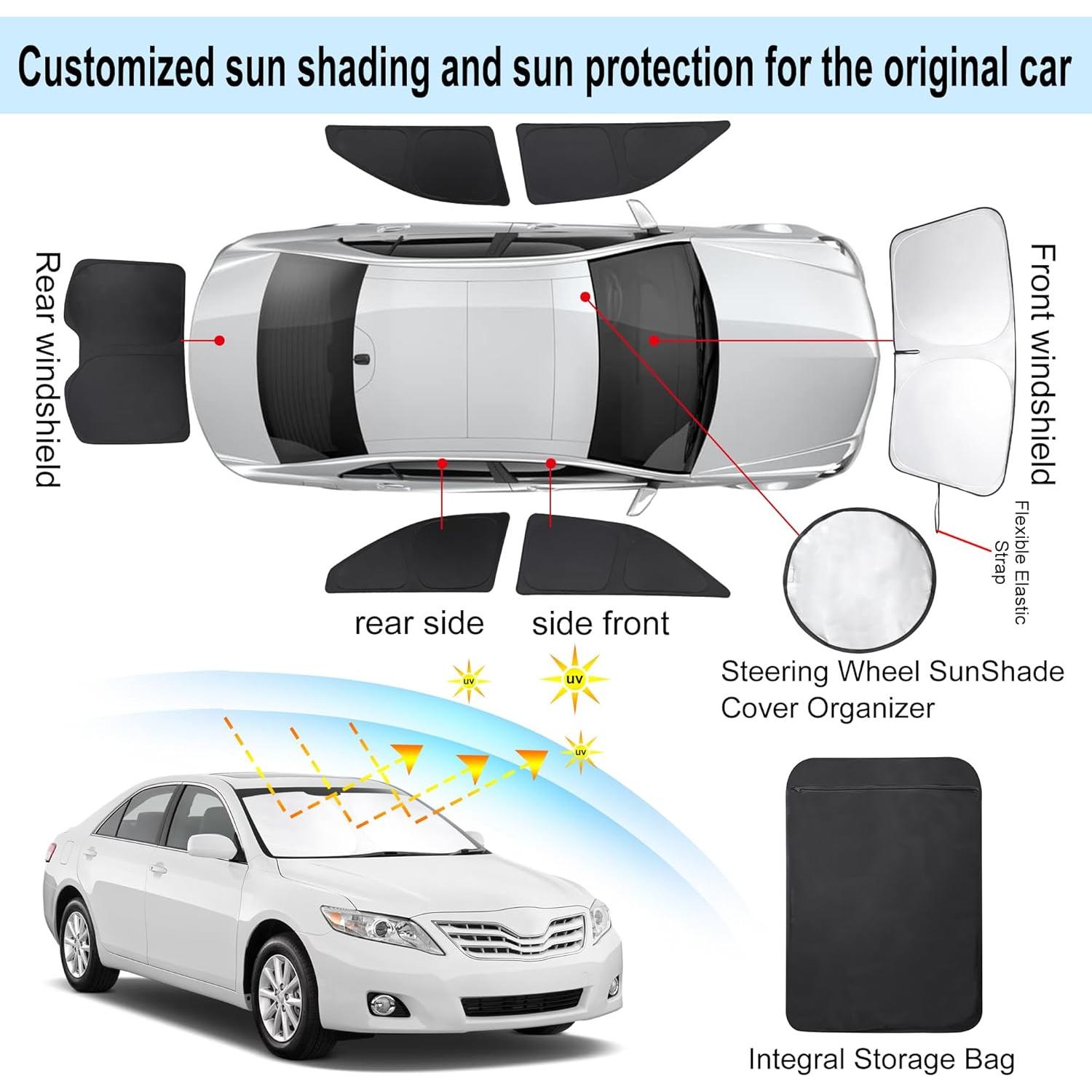 Toldos TINGLU para Ventanas Toyota Camry 2007-2011 6PCS