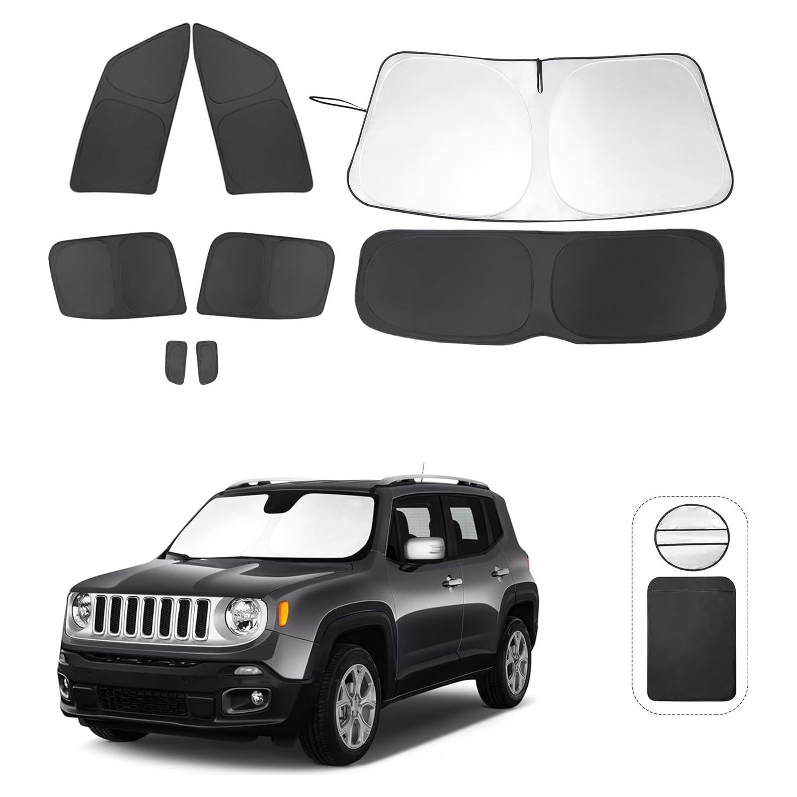 Cortinas Sombra Solar TINGLU para Jeep Renegade 2015-2024 8PCS