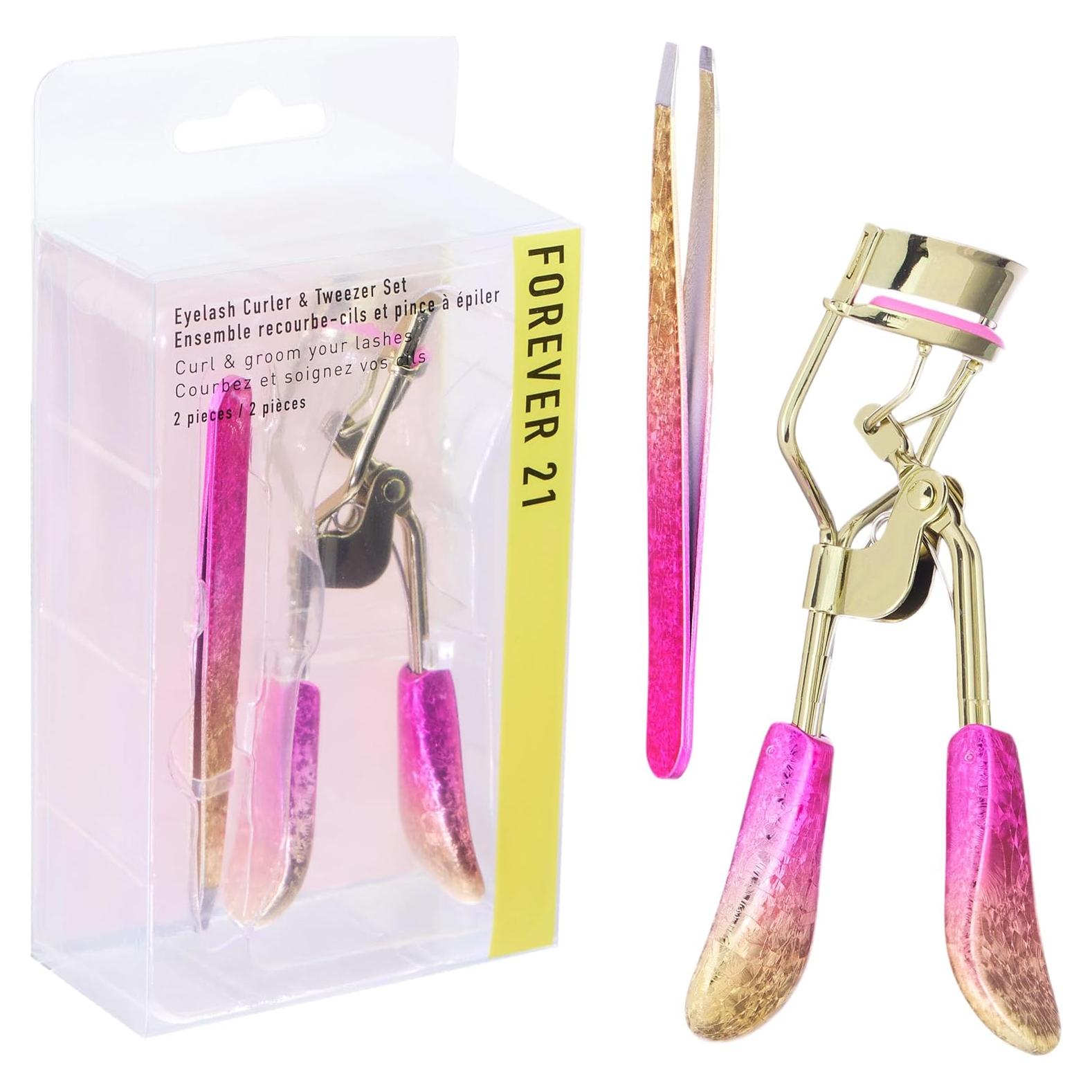 Kit Rizador de Pestañas y Pinzas Forever 21 - 2 Piezas