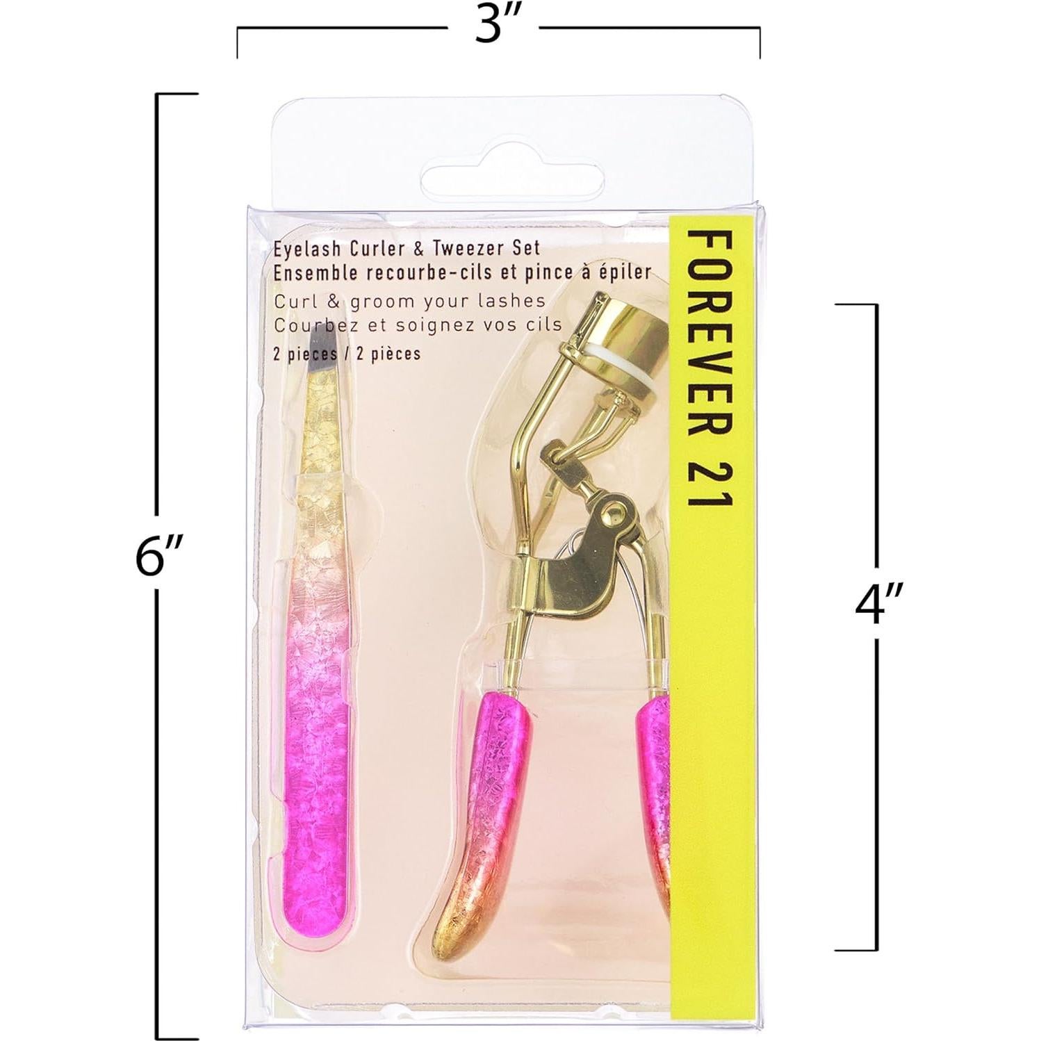 Kit Rizador de Pestañas y Pinzas Forever 21 - 2 Piezas