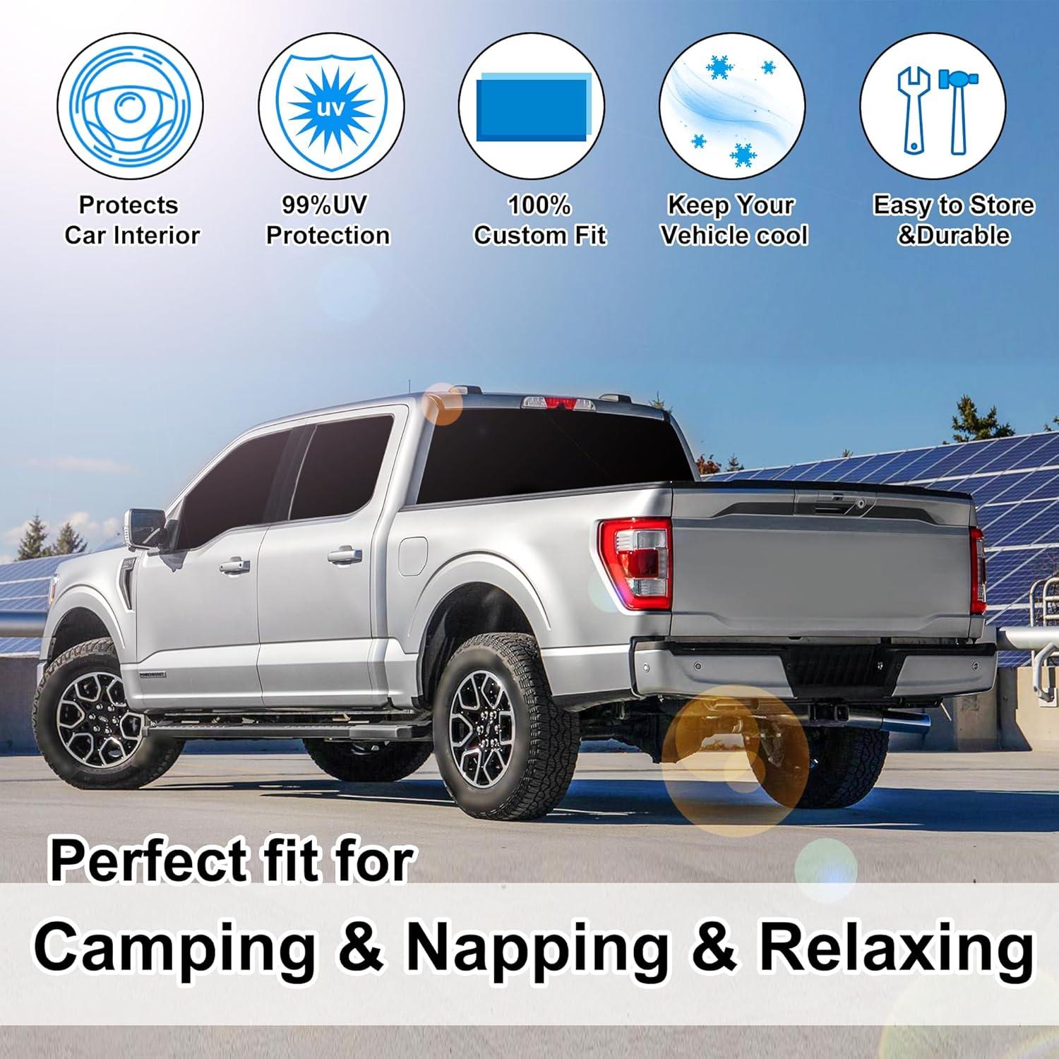 Cortinas Sombra Solar TINGLU para Ford F150 4Puertas 2021-2025