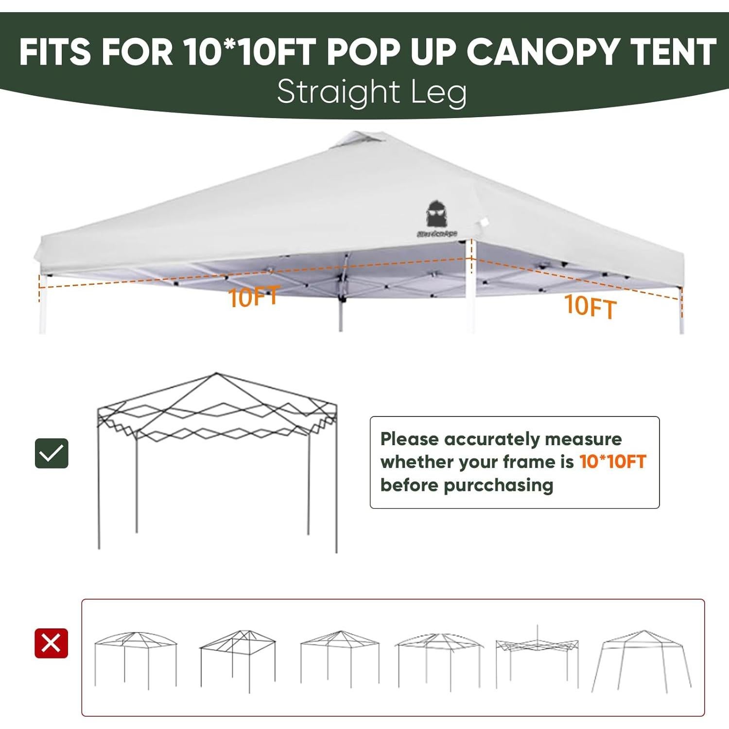 Cubierta Superior Canopy MordenApe 3x3m Blanca Impermeable