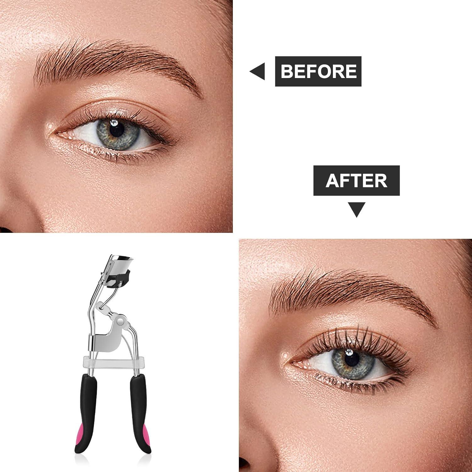 Rizador de Pestañas Zowor con Peine y Almohadillas - Negro