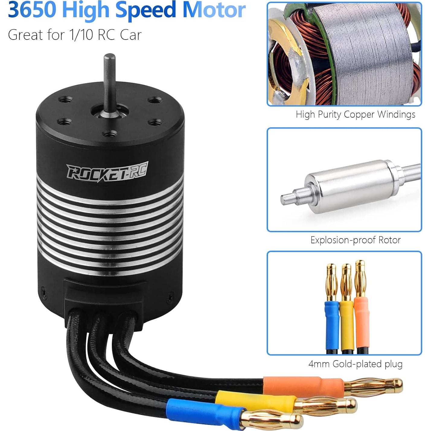Motor Sin Escobillas 3650 4300KV DideaECO para Coche RC 1:10