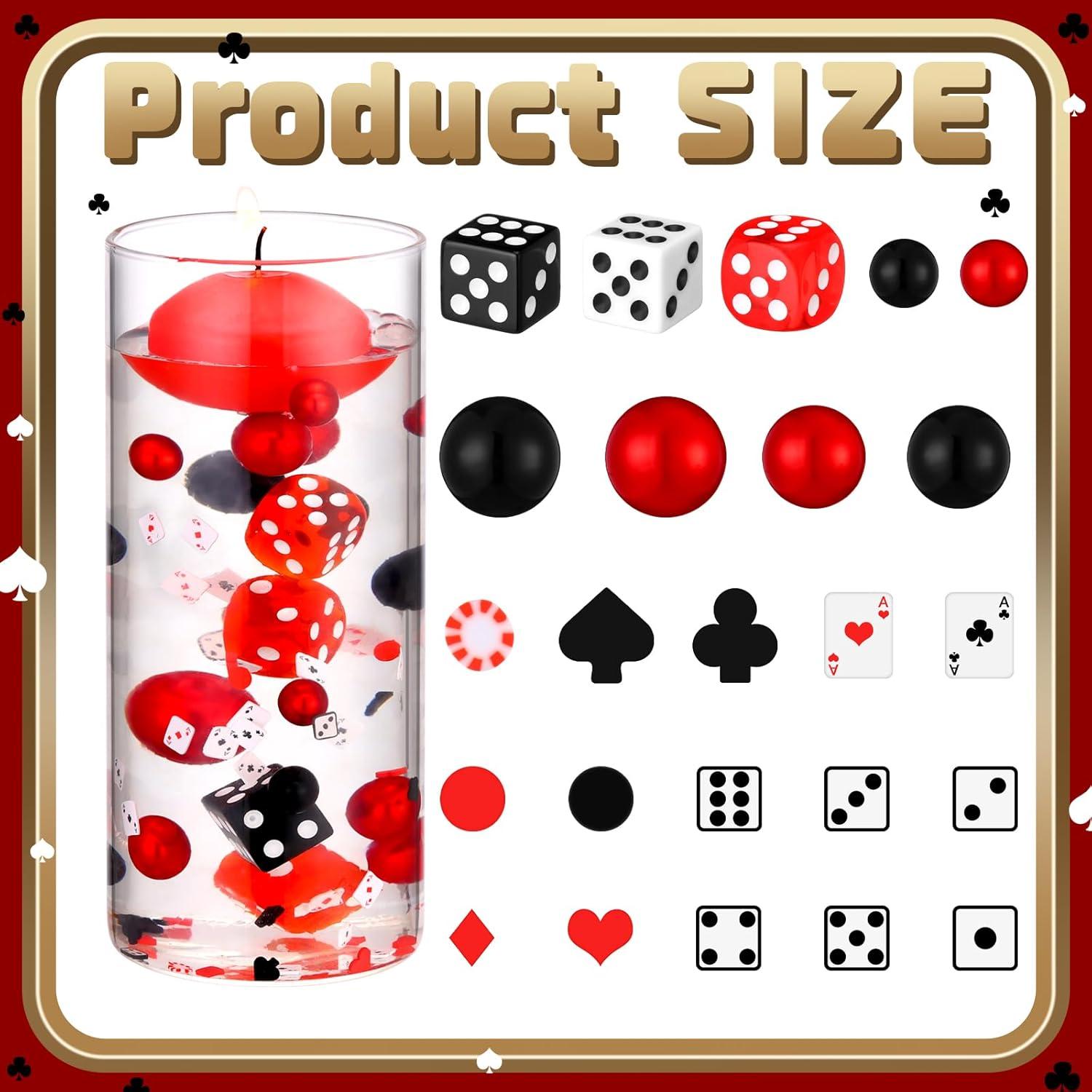 330 Rellenos de Jarrón Casino Seenelling - Dados, Perlas y Cartas