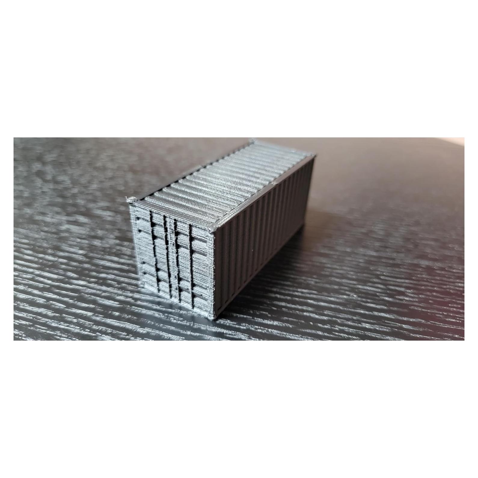 Znet3D HO Scale 1CC 20' (ft) Shipping Container - Train Freight Car - Set of 2 (Black)