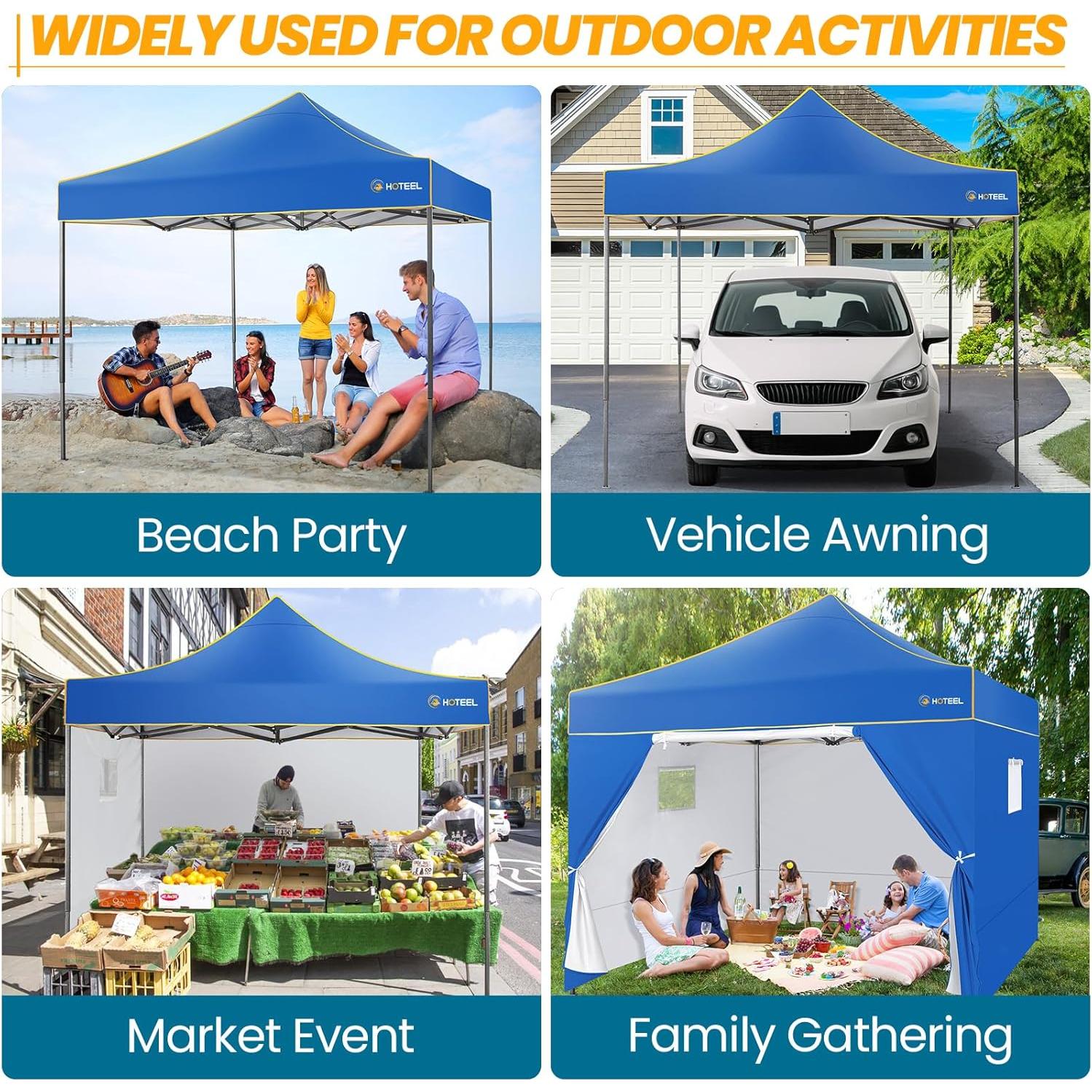 Carpa Plegable COBIZI 3x3m Impermeable con 4 Paredes