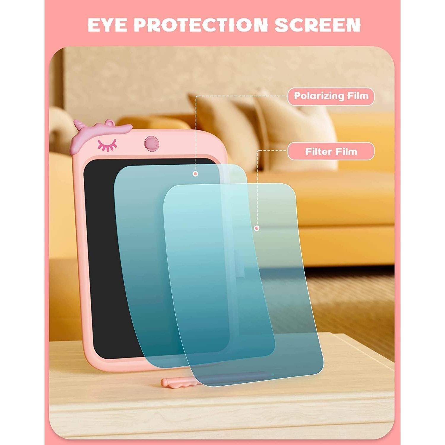 Tableta LCD de Dibujo Bravokids 10" Unicornio Rosa