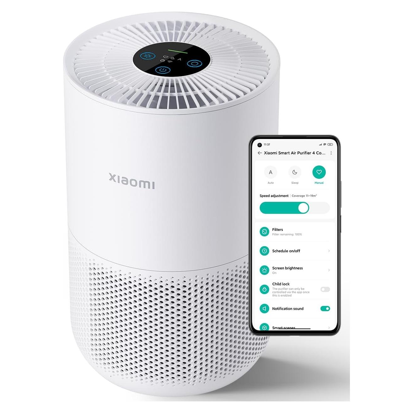 Purificador de Aire Xiaomi 4 Compacto HEPA H13 Ultra Silencioso